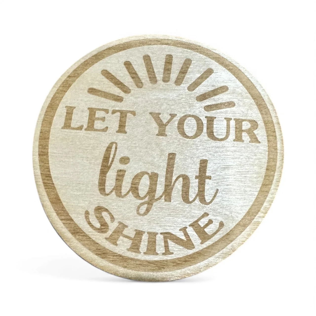 'Let Your Light Shine' Wooden Visor Clip