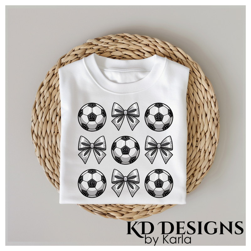 Soccer Bows and Balls T-Shirt - Youth & Adult