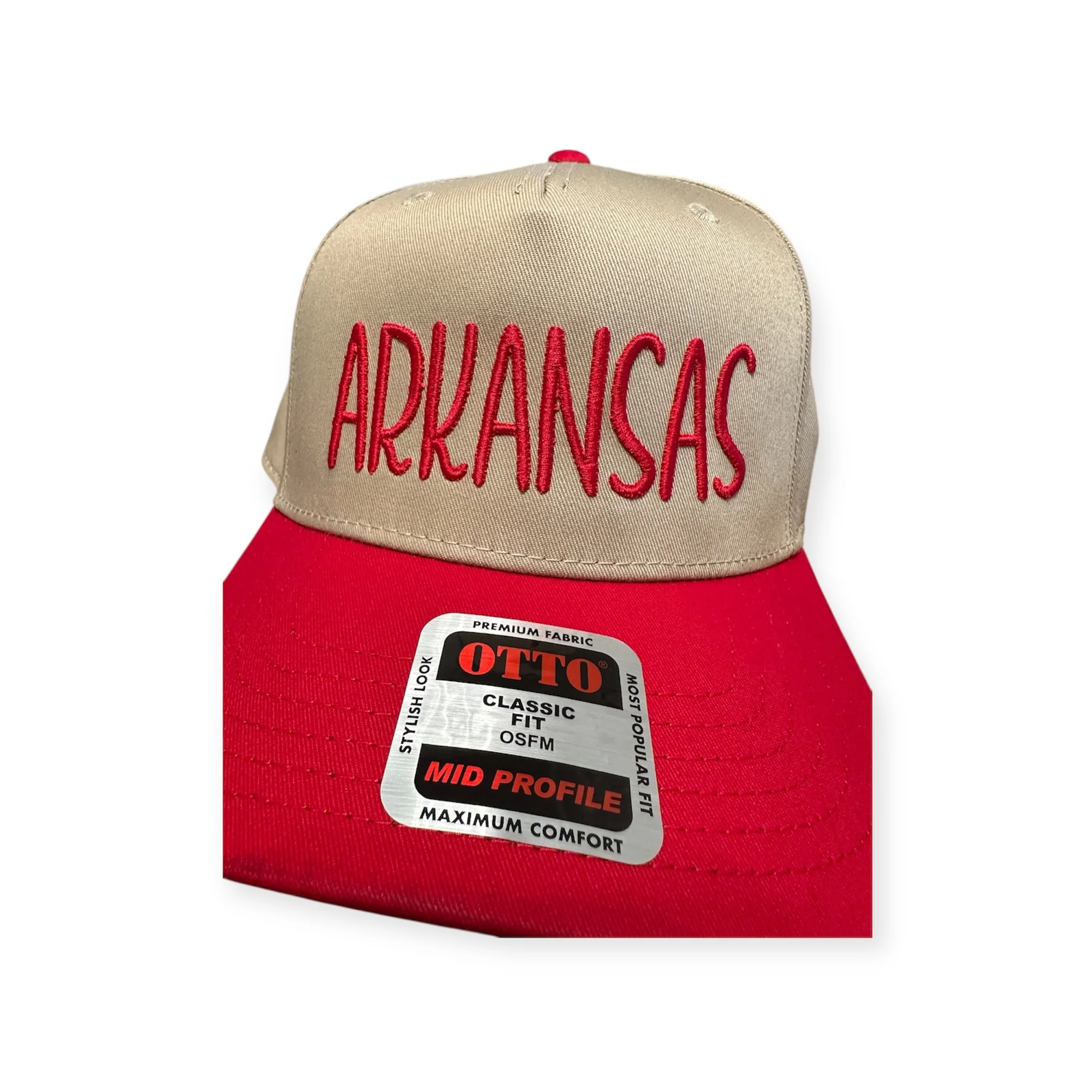 Embroidered Puff Arkansas Hat