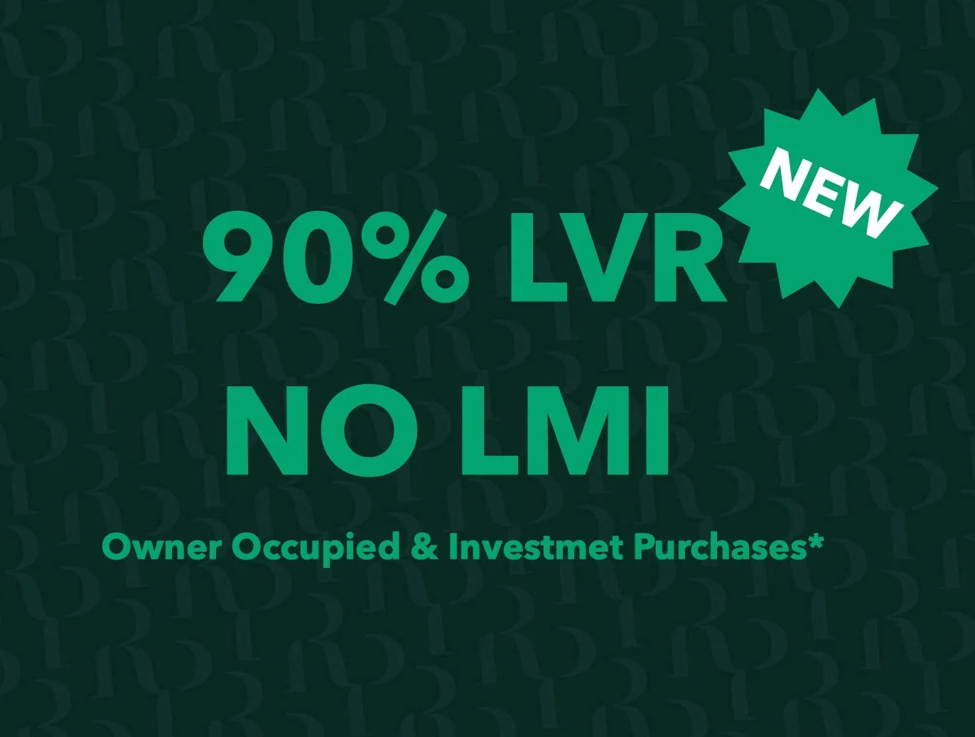 Big news for home buyers and investors

There&rsquo;s now a home loan option that allows eligible borrowers to purchase with as little as a 10% deposit &mdash; and no Lenders Mortgage Insurance (LMI).

That means you could get into your next home or 