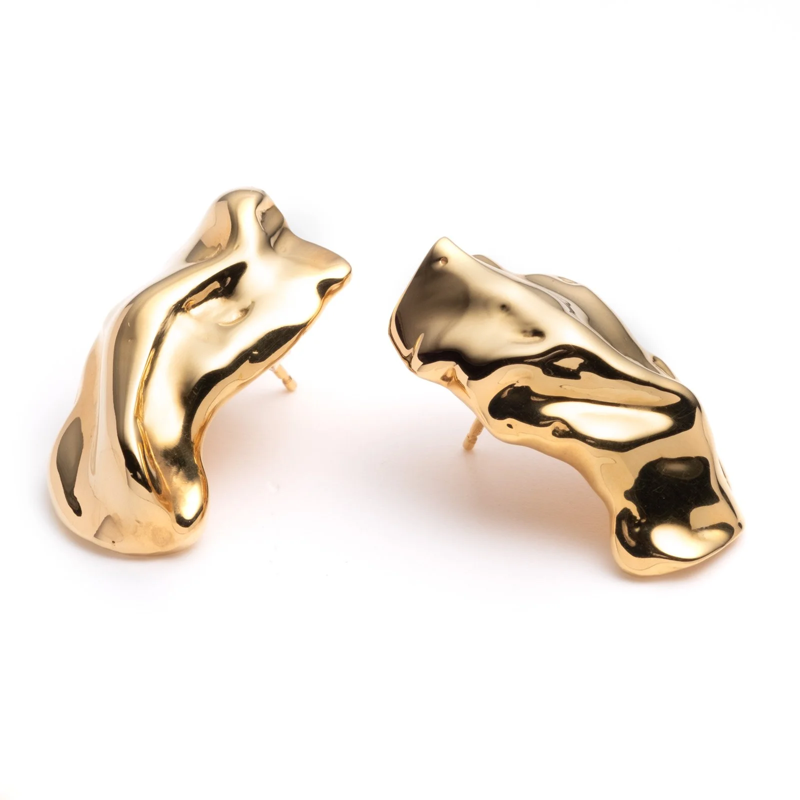 Sterling-King-Molten-Stud-Earrings-gold-mirror-finish.jpg