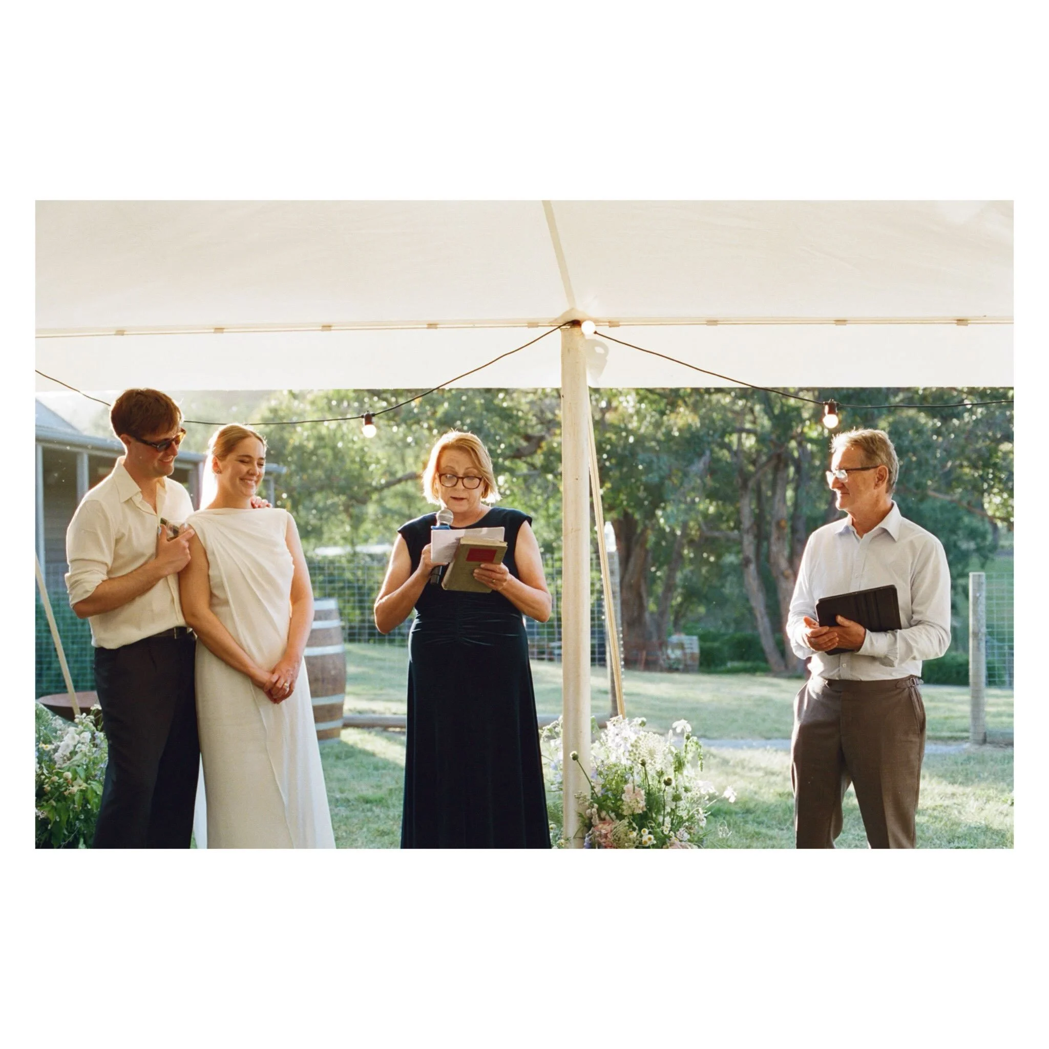 Speeches at that magic time of day with Sophy &amp; Ryan ✨ one of my favourite parts of the day to photograph. I love getting the inside scoop and watching the many emotions flow as everyone is engrossed in the words being spoken. 

Dress: @lola.varm