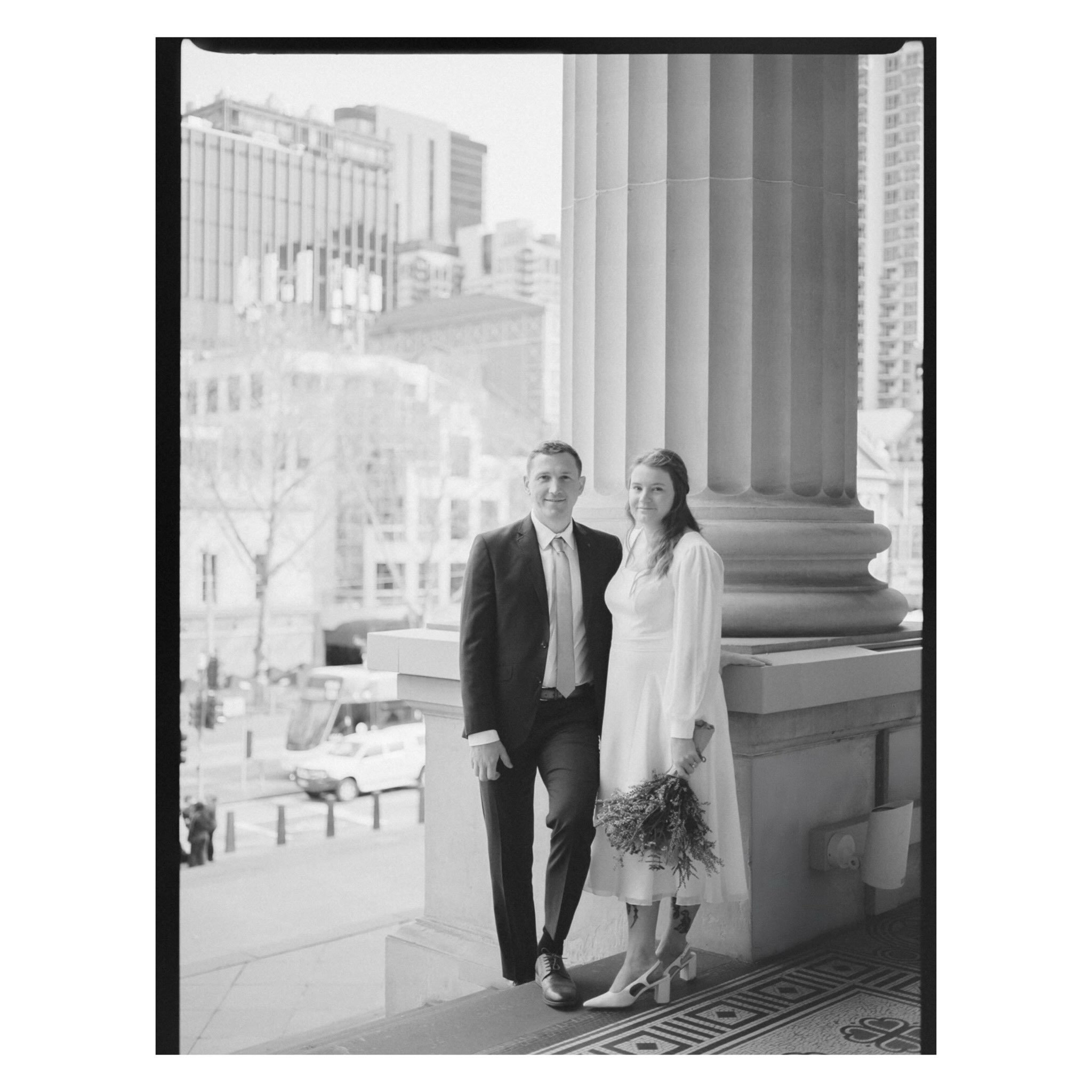 So tricky to narrow down some photos from Nell &amp; Alexander&rsquo;s Melbourne Registry elopement ෆ

An intimate morning ceremony followed by some photos in the city before lunch, what a dream! 

Because their families weren&rsquo;t physically ther