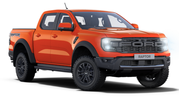 Orange Ford Ranger Raptor with engineered third child restraint anchor point installed in rear middle seat, ADR-compliant child seat anchor modification certified by VASS1089 in Victoria