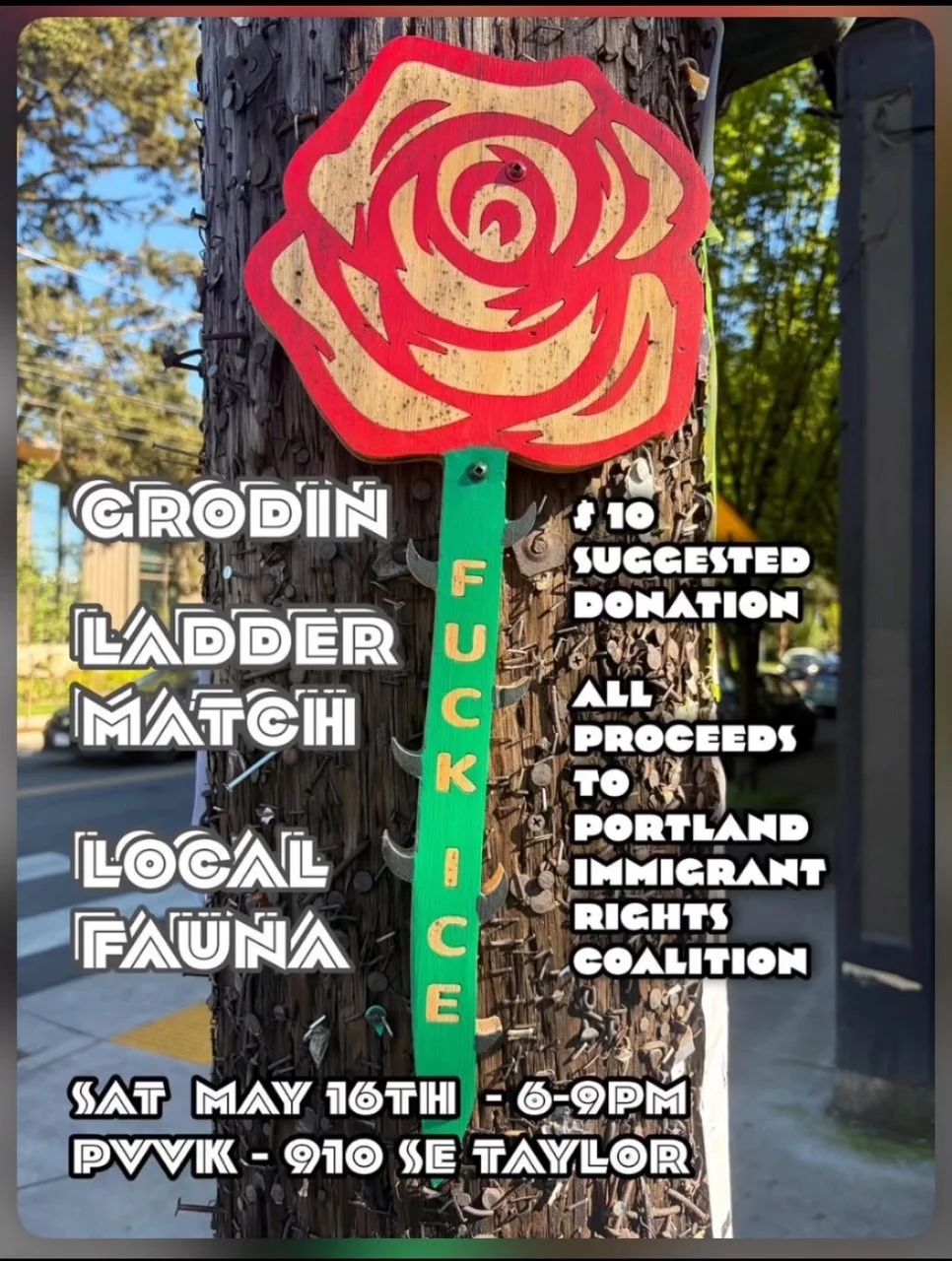 Live Music | May 16th 6-9pm | $10 | Benefit for Portland Immigrant Rights Coalition
