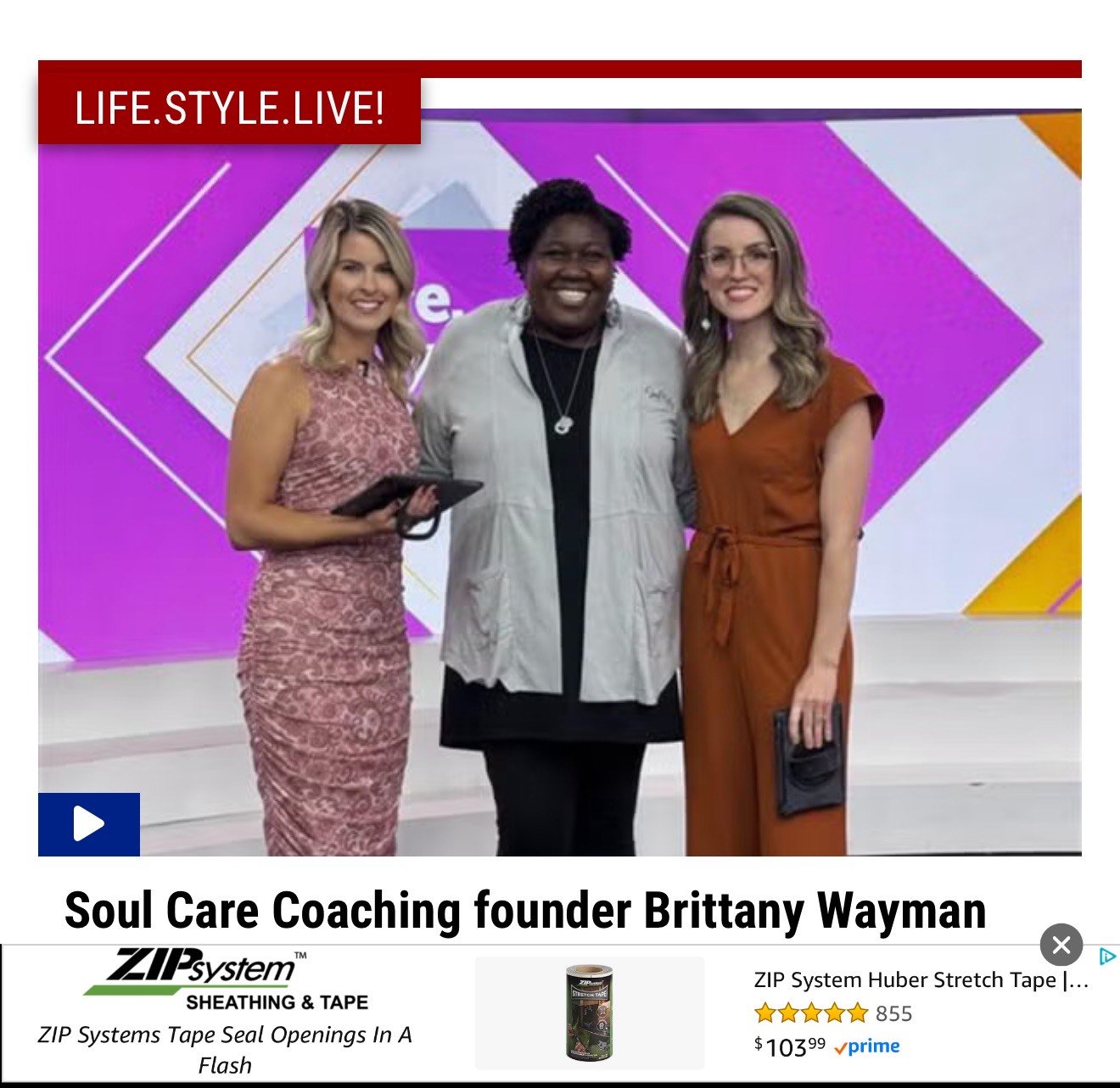 Brittany Wayman, Founder and CEO on WISH TV.
