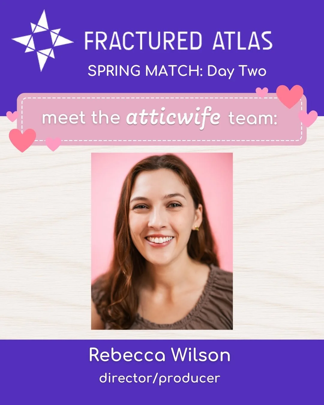 Spring Match Day Two!!!

Thank you everyone for getting us off to such a great start yesterday 😘

For the rest of the week, we are doing little intros, so you can meet the gals behind atticwife 💖

First up is @lin_manuel&rsquo;s biggest fan, our di