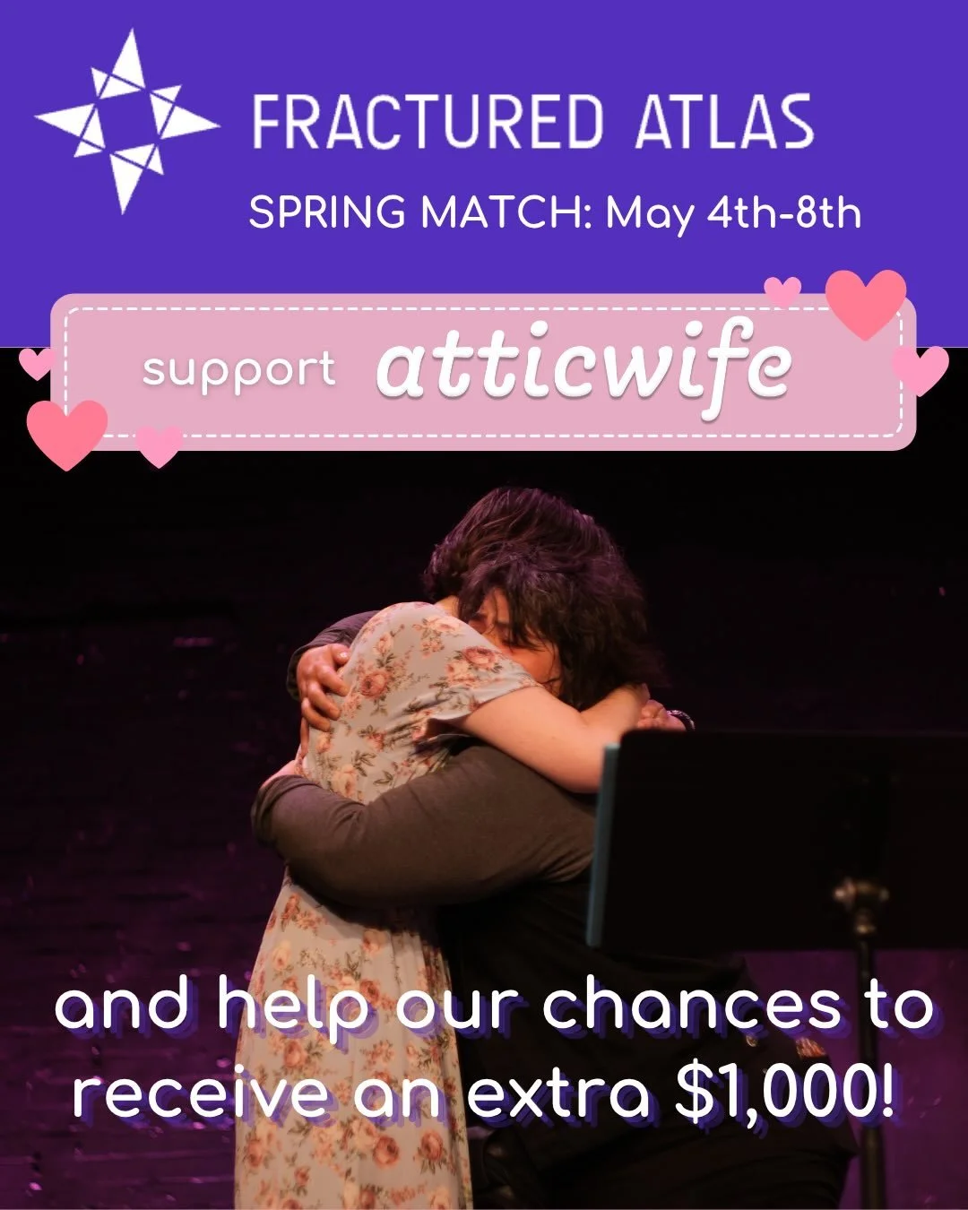 EXCITING NEWS 💖

we are only two weeks into our campaign, and we are more than 10% funded! thank you to everyone who has donated so far 💕 

now we have the chance to receive an extra $1,000&hellip;

but we need your help! click the link in our bio 