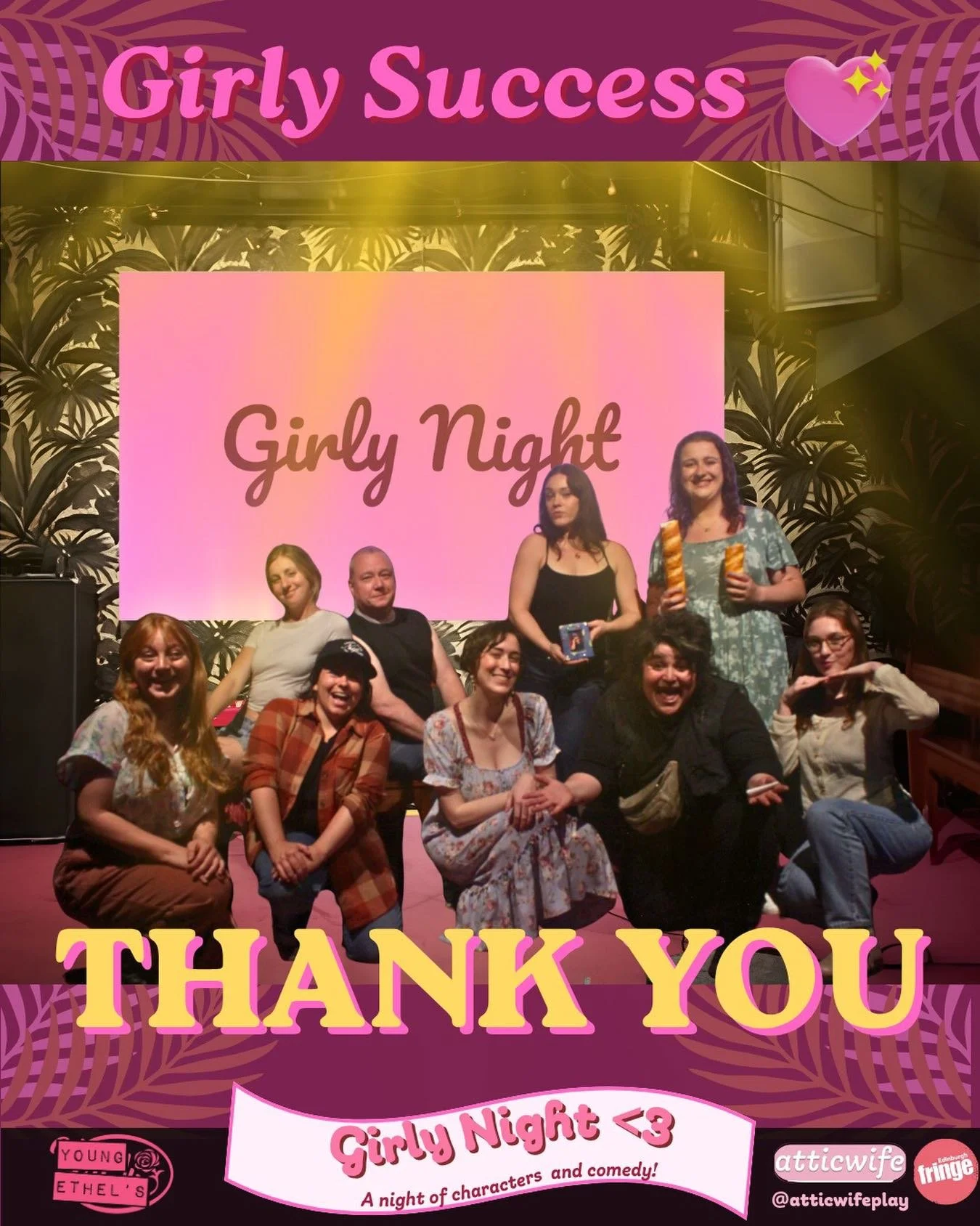 Girly Night <3 was a success!! 💖🫣💝
A packed house and &hellip; 🥁🥁&hellip;over $900 raised! 
All thanks to our fabulous performers, wicked raffles, super sweet treats, show stopping bar staff and YOU!!!
Thank you so much for supporting our wor