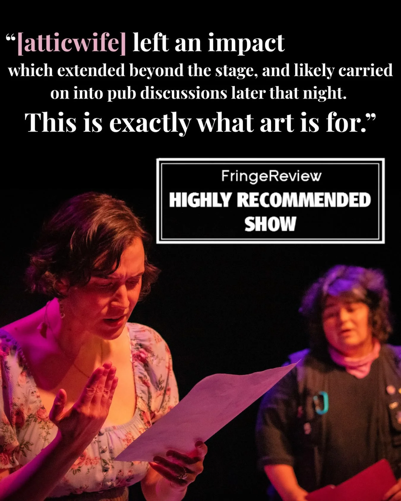 yay another review 💖💖💖💖💖

we love you fringereviewuk 

somehow we only have two weeks left at Fringe! get your tickets today 💘💘💘💘💘

📸: @anniebrwn