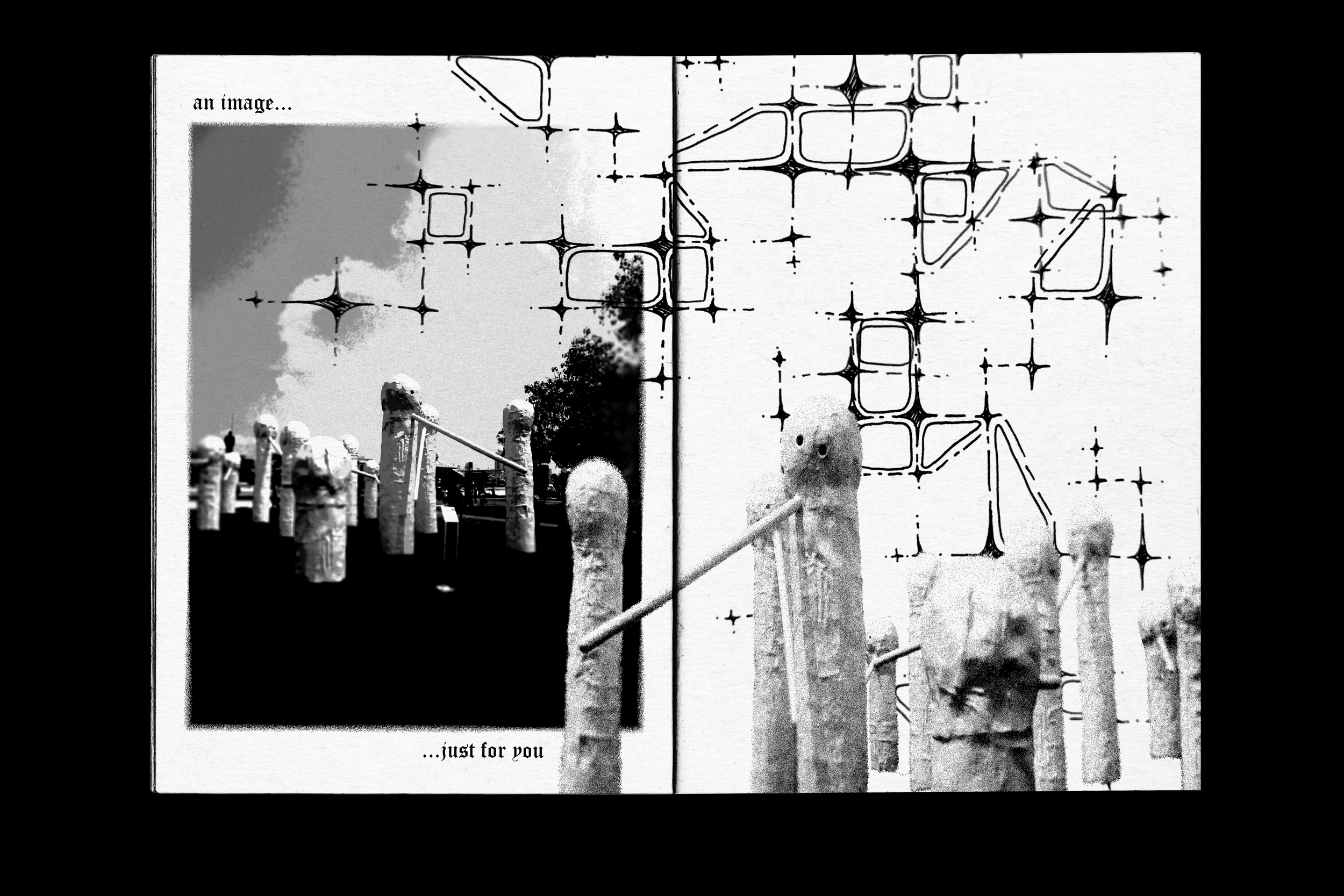 A zine inspired by some of the statues I photographed in Thailand