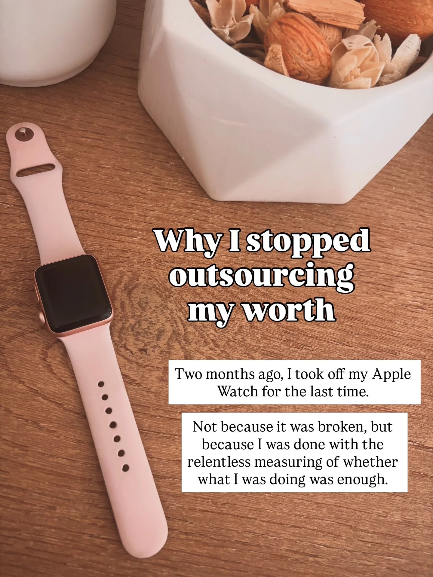 The day I took off my Apple Watch, I didn&rsquo;t realize I was making a much bigger decision than I thought. 

This one&rsquo;s personal. Swipe through if you&rsquo;ve ever found yourself working harder to prove something that should have never requ