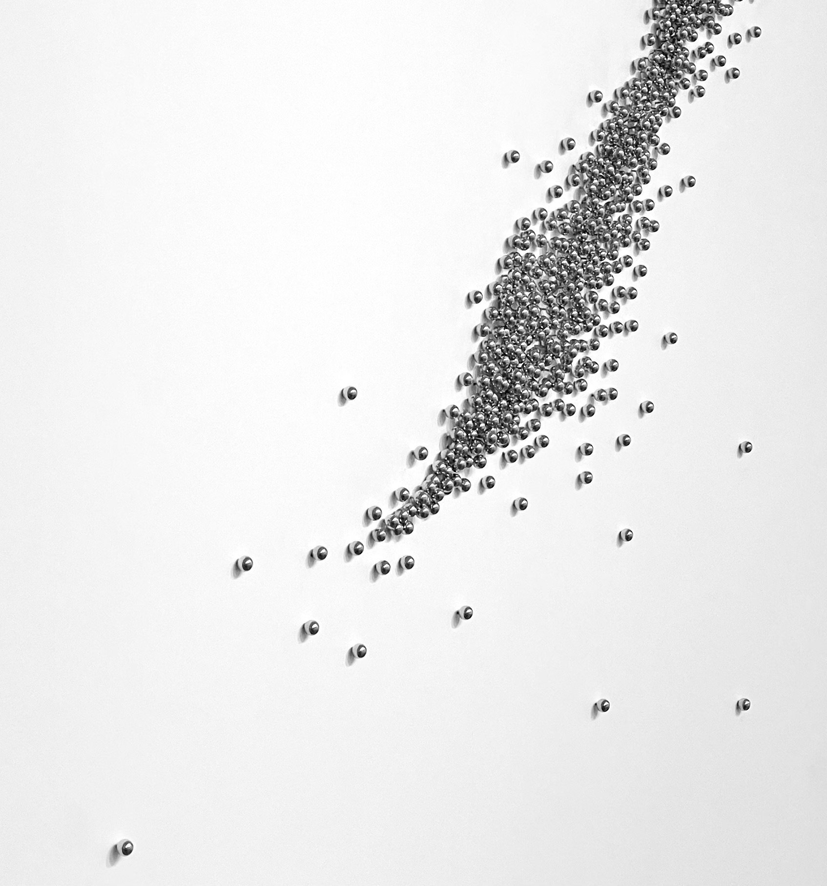 Sans titre (diptyque) (detail), 2023 - Pins on paper- 42.4’’ x 30’’ x 2’’ - 1,000$ CAD each or 1,800$ CAD