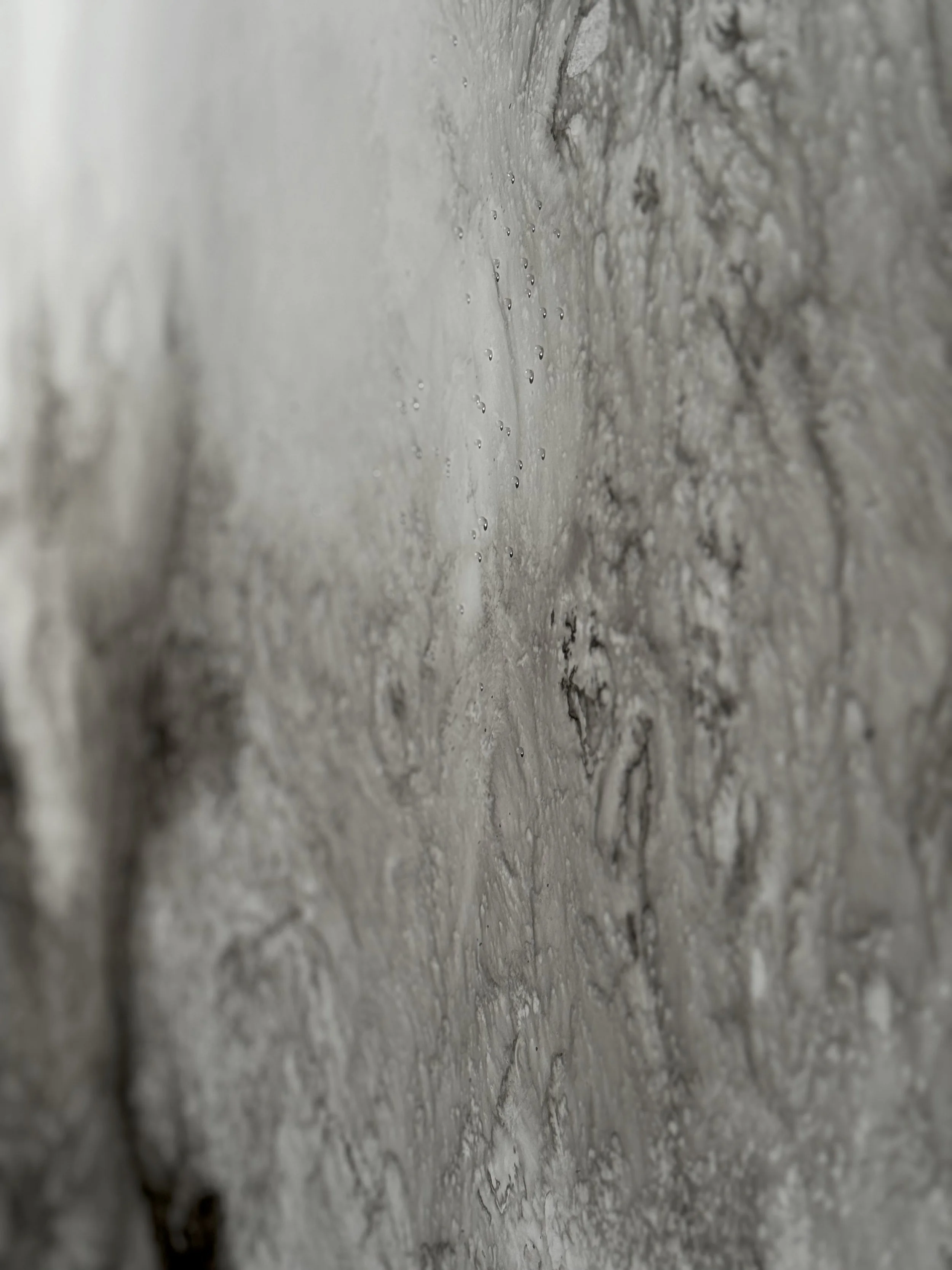 Étendues, 2025 (détail),
Emy Gagnon Gélinas,
Verre, encre de Chine, papier Yupo et aluminium | Glass, India ink, Yupo paper and aluminum,
244 cm × 122 cm × 46 cm,
5,500$ CAD (individuel) | 10,000$ CAD (ensemble) 