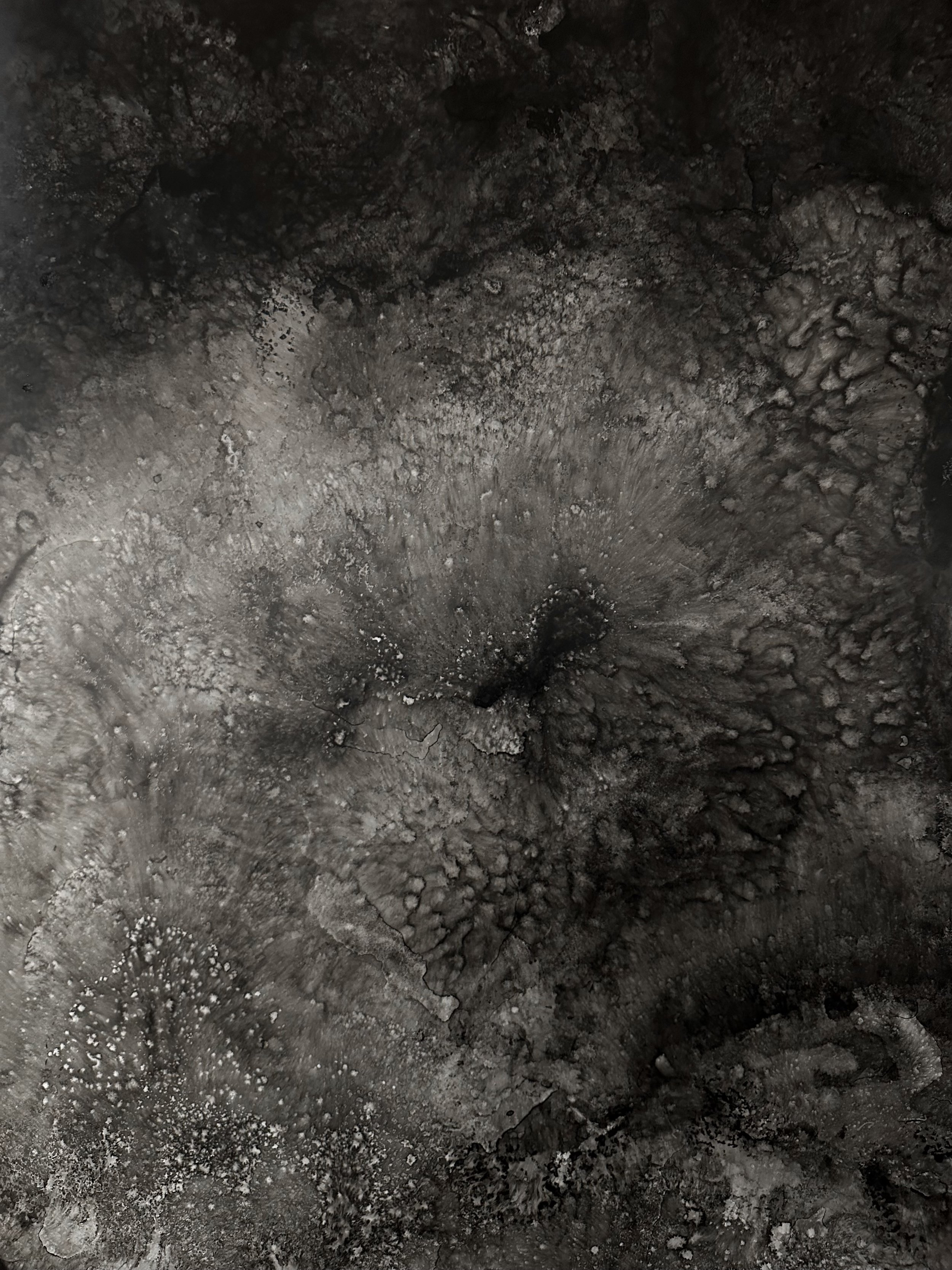 Trajectoire, 2024 (detail) - River water, India ink and glass on Yupo paper, wood and metal - 914 cm x 152 cm x 106 cm - Price upon request - Photo: Michael Patten