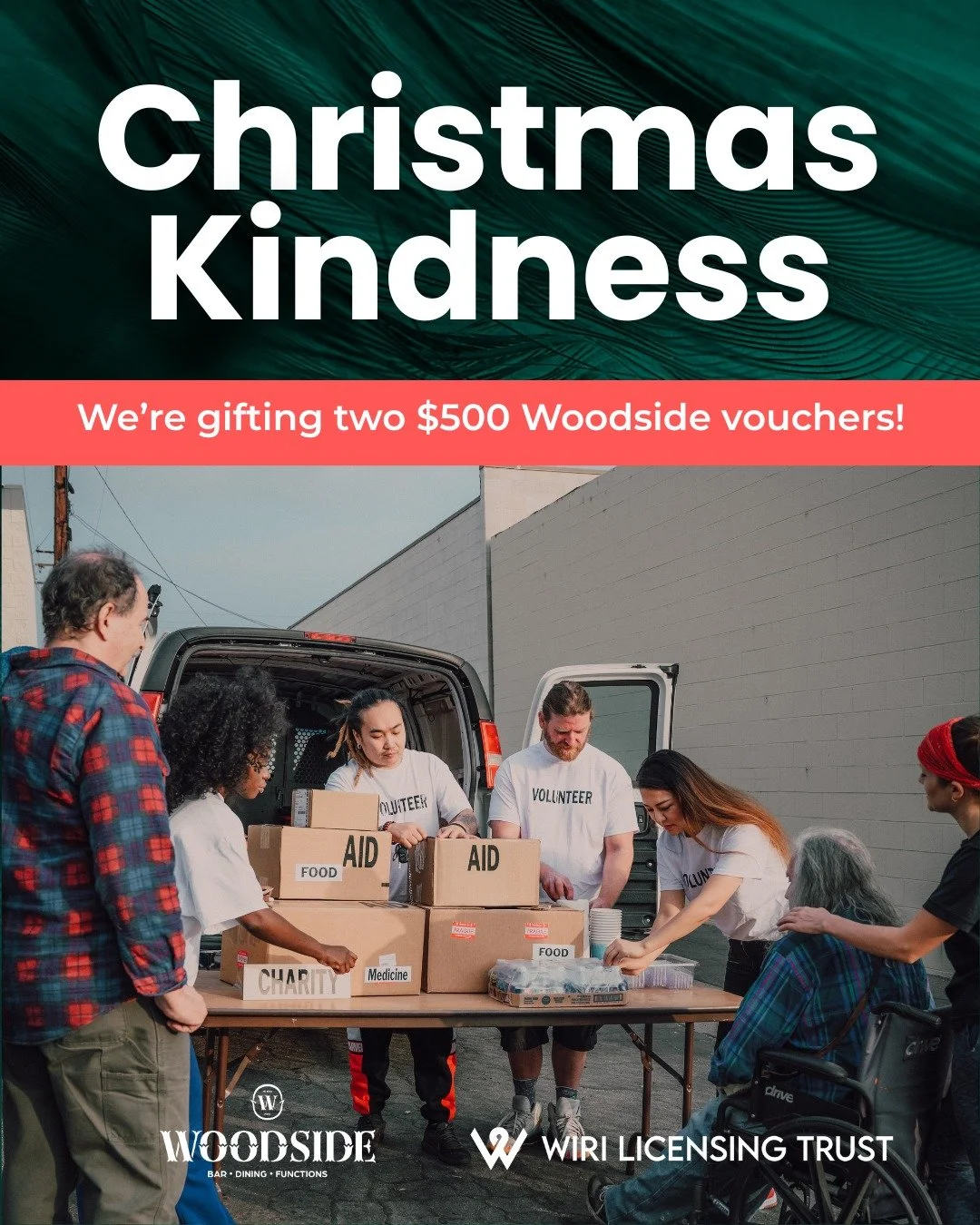 Do you know someone deserving of some Christmas kindness?🎄💛

We&rsquo;re gifting two families a $500 Woodside Bar Dining &amp; Functions voucher to enjoy a special meal together.
We&rsquo;re calling for nominations for:

▪️ Families who&rsquo;ve ha