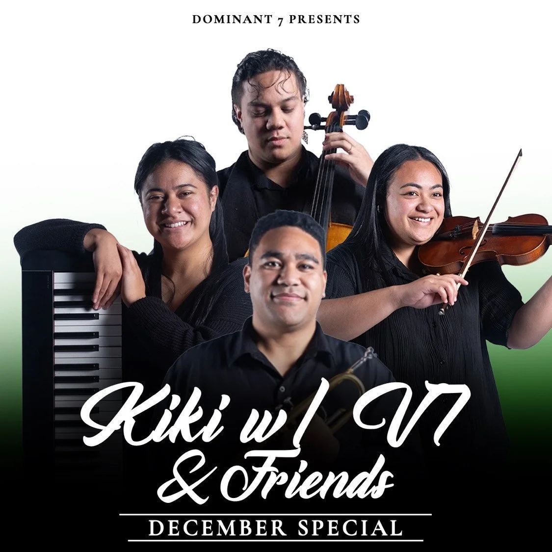 December Special with @dominvnt7 - Saturday 6th right here at Woodside!
Seven multi-talented musicians bringing a display of musical talent 🎶

Doors open from 1:30pm, with the show starting at 2pm, light refreshments included 🍹

Get your tickets he