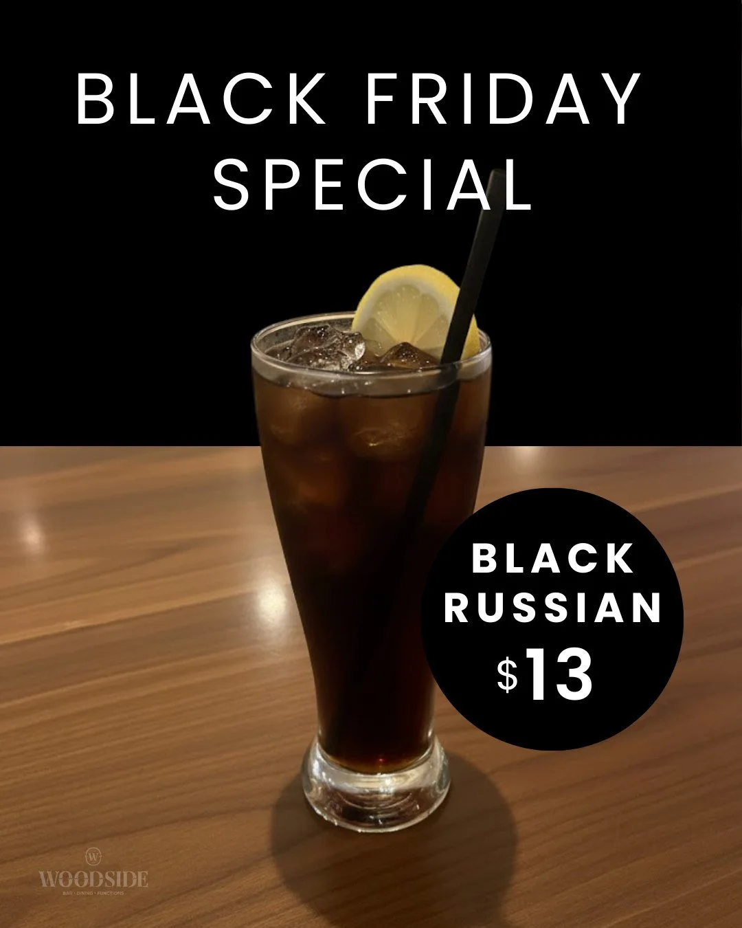 ⚫ BLACK FRIDAY SPECIAL ⚫

Today only: our smooth + legendary Black Russian is just $13 🍸

It's the perfect excuse to kick off the weekend early - Black Friday done right!