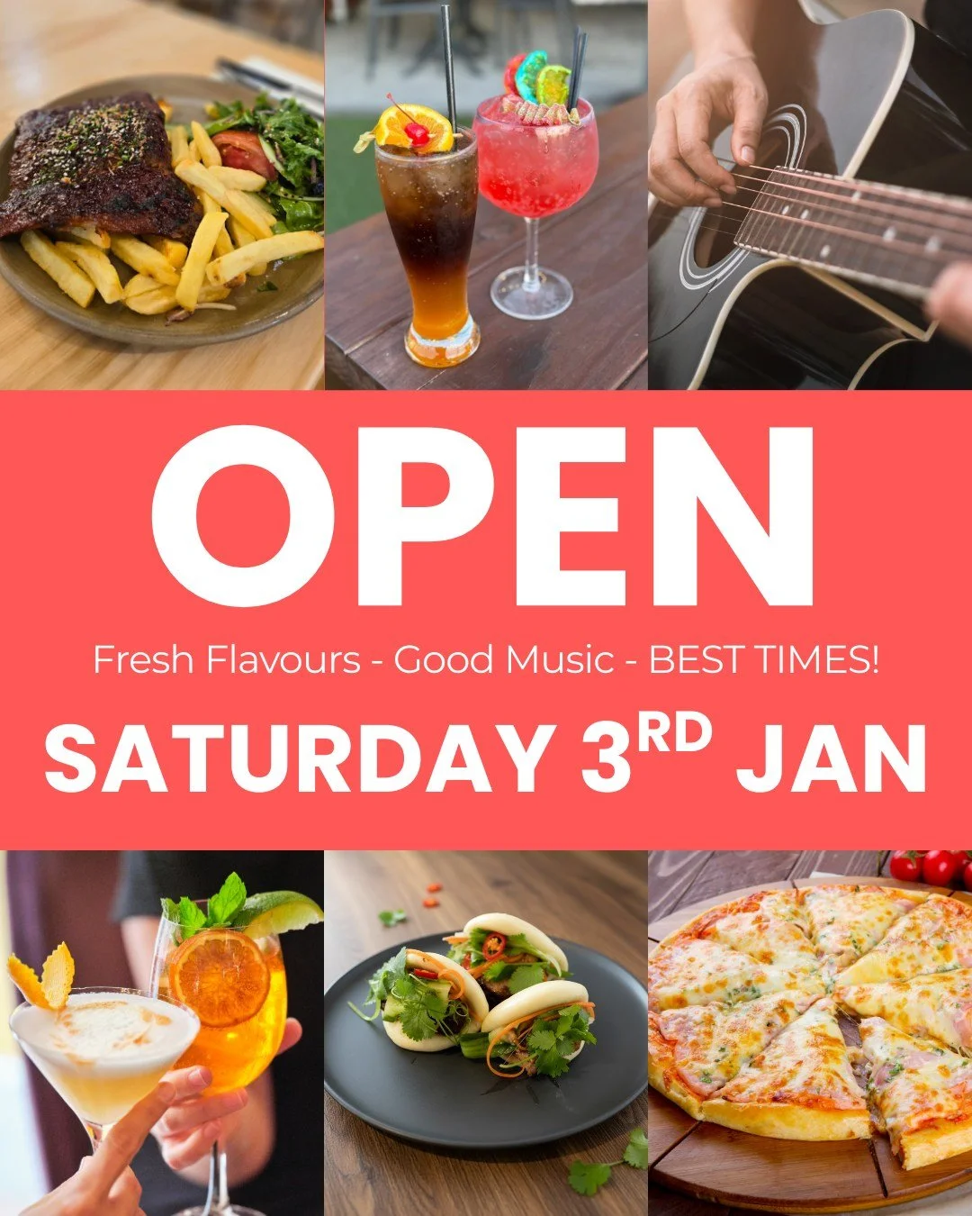 We&rsquo;re BACK 🎉
From Saturday 3 January, Woodside is open again - serving up great food, good drinks and the best of times at your favourite local.
Doors are open from 11:30am, bookings recommended 🍻✨

www.woodside.org.nz/book-a-table