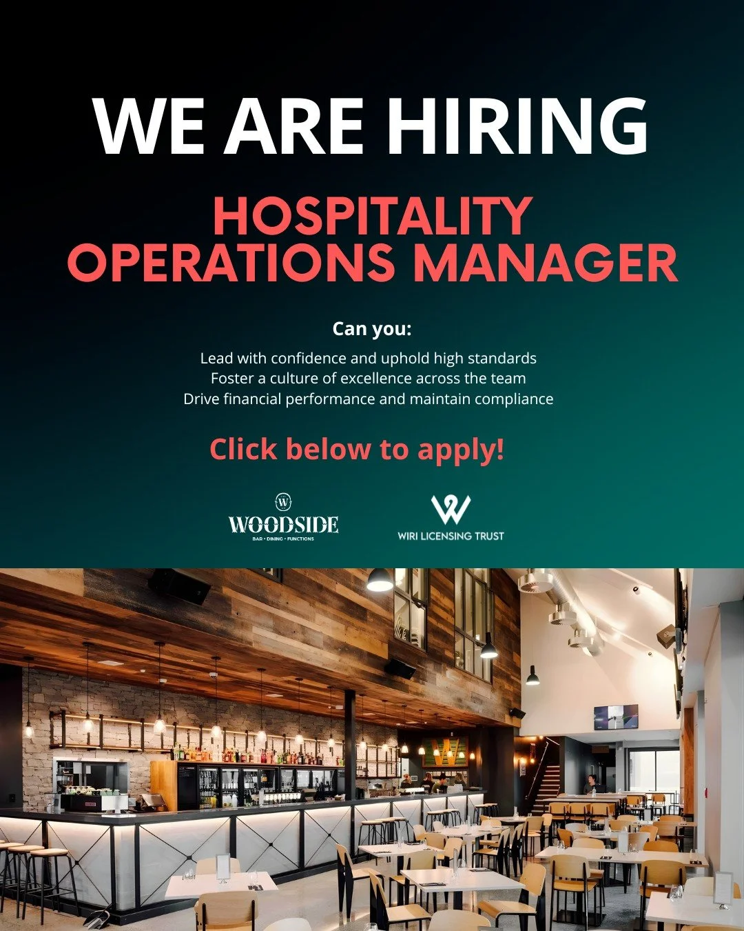 𝙒𝙚&rsquo;𝙧𝙚 𝙝𝙞𝙧𝙞𝙣𝙜 𝙖 𝙃𝙤𝙨𝙥𝙞𝙩𝙖𝙡𝙞𝙩𝙮 𝙈𝙖𝙣𝙖𝙜𝙚𝙧 𝙖𝙩 𝙒𝙤𝙤𝙙𝙨𝙞𝙙𝙚 🍴
This is a hands-on leadership role for an experienced hospitality pro who loves a fast-paced floor, leading big teams, and delivering standout guest experi