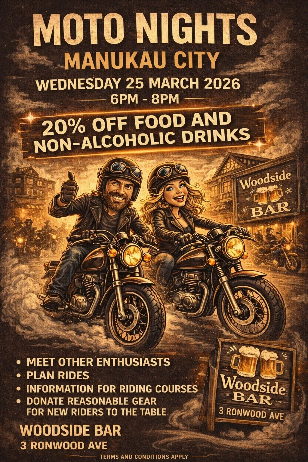 This Wednesday 25th March - Moto Nights right here at Woodside!
