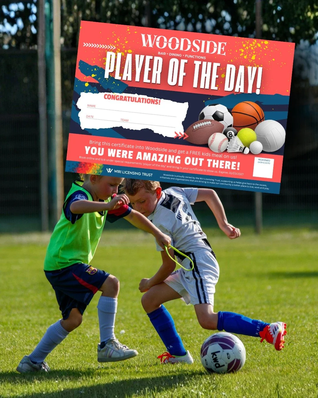 🏅 PLAYER OF THE DAY CERTIFICATES ARE BACK! 🏅
These were so popular last year we're doing them again in 2026 to support our awesome local junior teams!

If you know a local junior club or team that would love to receive some, drop your details into 