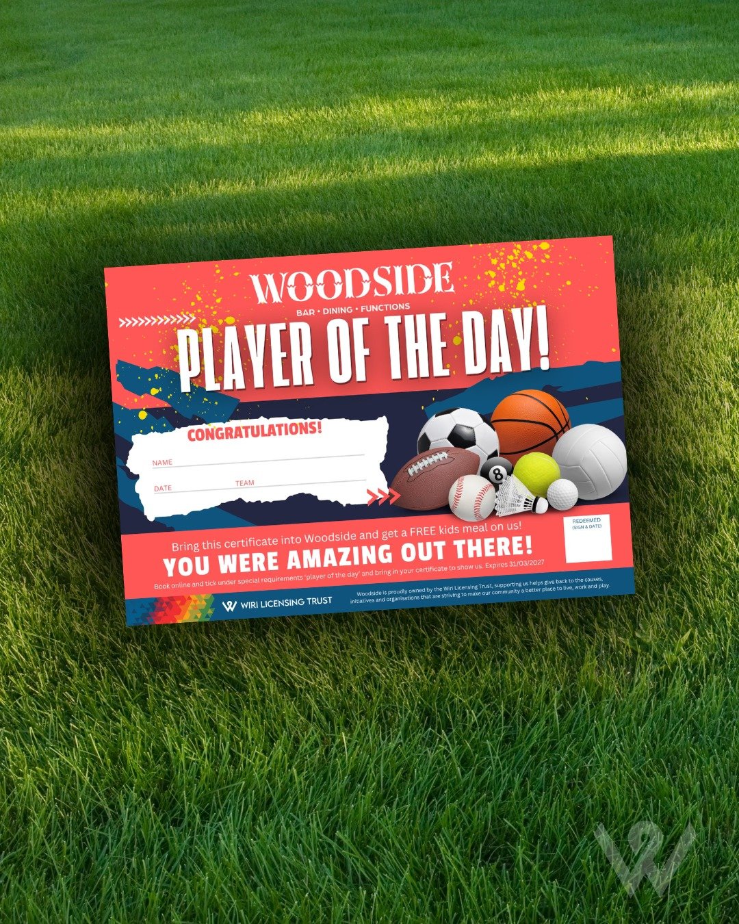 Tag your club and sign up for FREE using the form below - takes just 2 minutes!

https://wiritrust.co.nz/woodside-player-of-the-day-certificates-are-back/