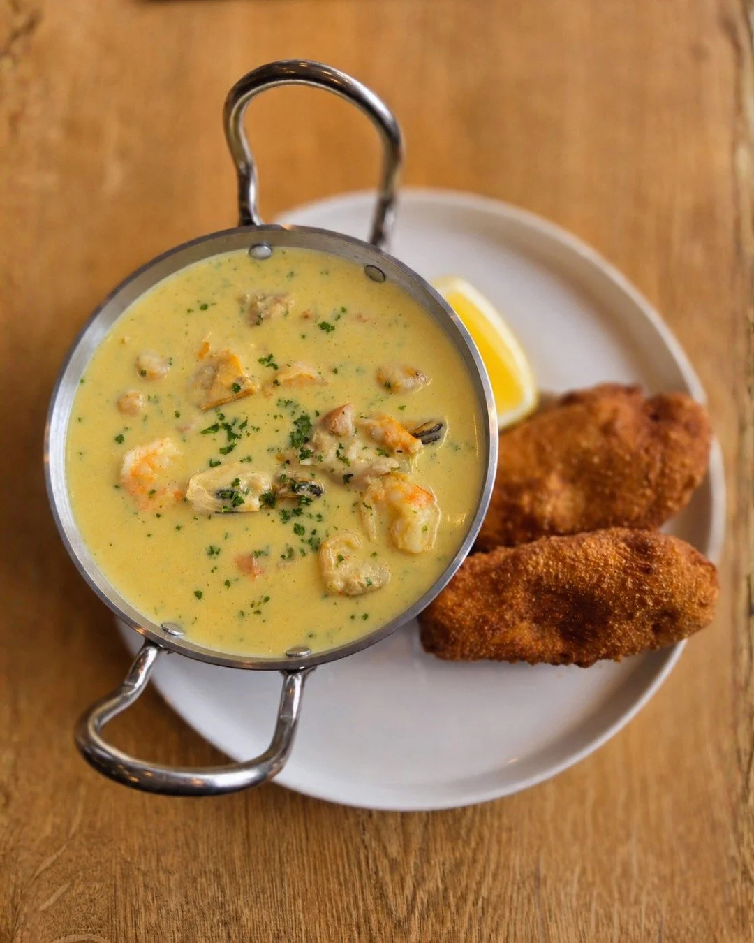 Cold outside? We've got you covered.
Our new Winter Menu launches today, featuring a range of winter warmers, including this hearty Seafood Chowder served with authentic fry bread.
Pop in, grab a table, and give the new menu a try!