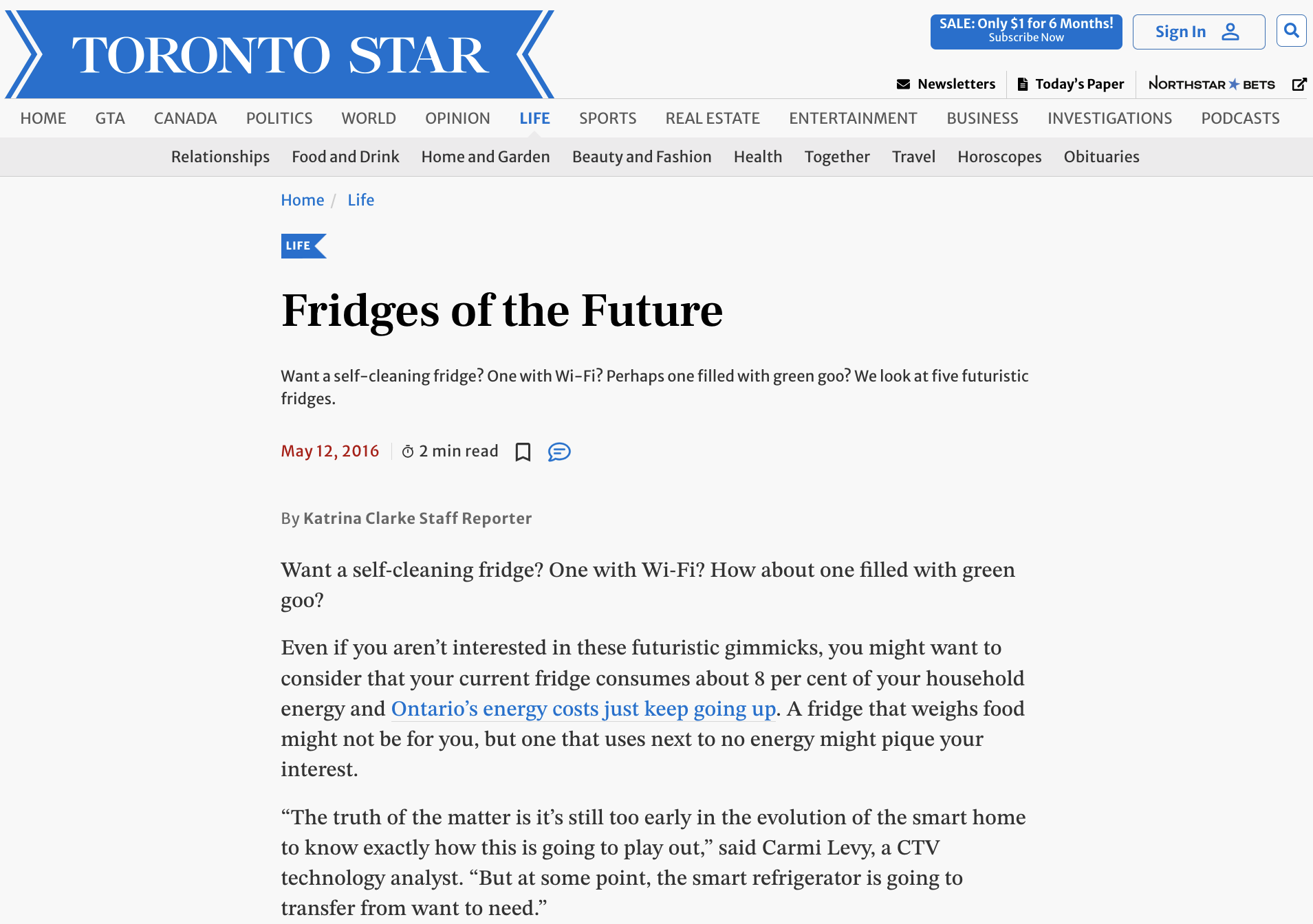 TORONTO STAR