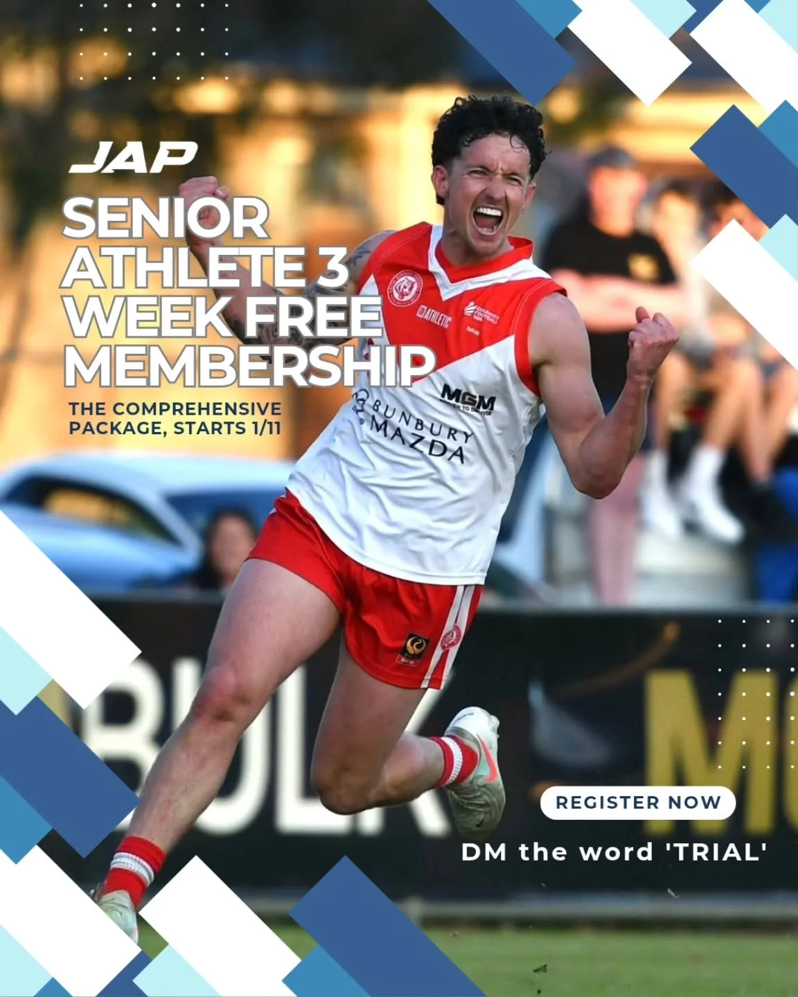 🏆 Calling All Senior Athletes of the South West!

We at JAP have the highest standard S&amp;C Programs and we can&rsquo;t believe we&rsquo;re giving it away for FREE!

Yes you heard it right. ...

For a limited time only, Jackson Athletic Performanc