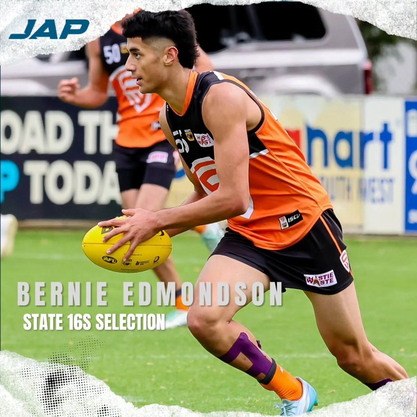 Congratulations Bernie Edmondson and Xavier Stewart on State 16s AFL selection! 

​Bernie has been a long-serving client of ours, having trained consistently with us for the last three years. Xavier was also a key part of JAP&rsquo;s Collie Eagles pr