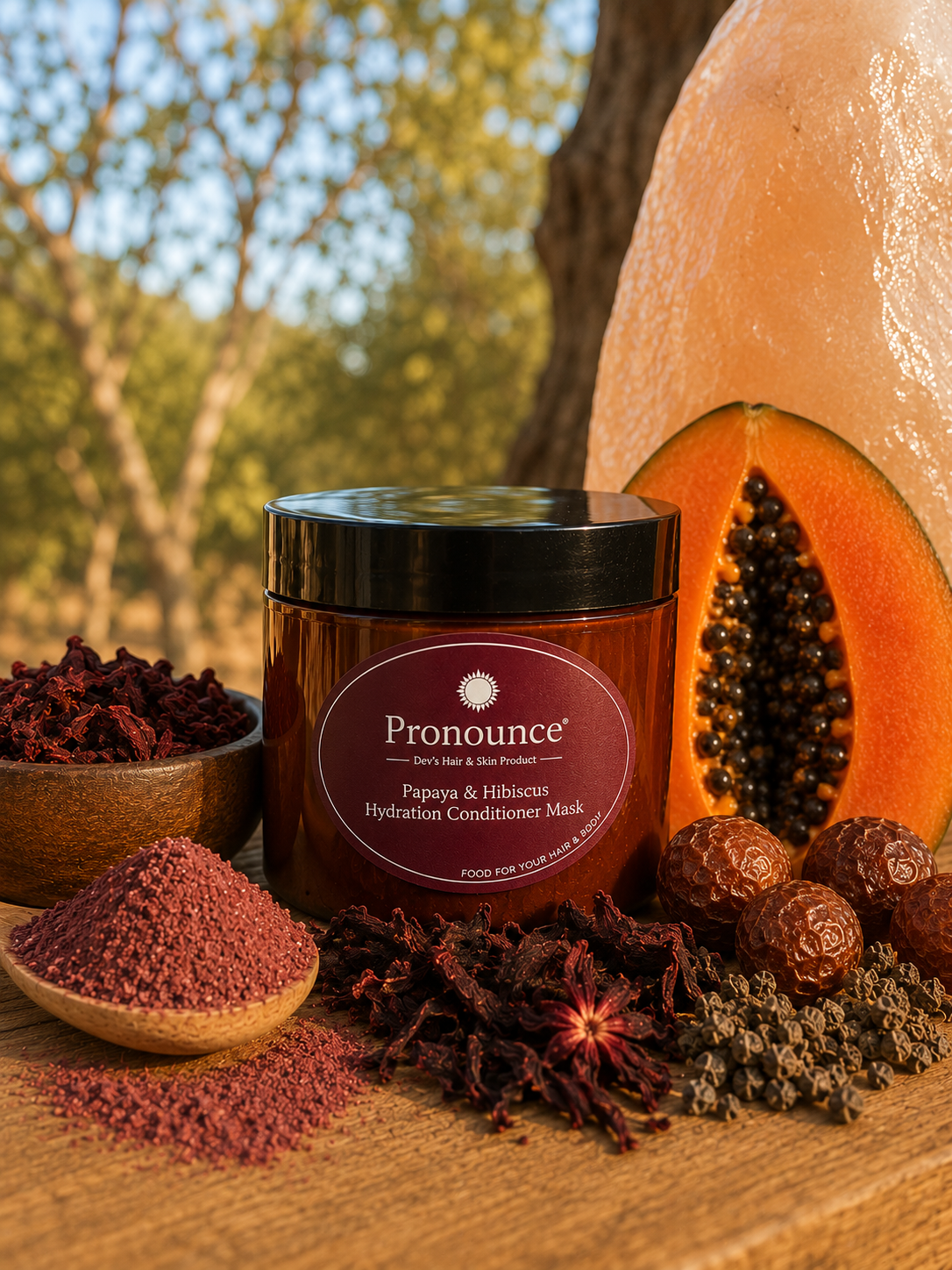 Papaya and Hibiscus Exfoliating Deep Cleans Moisturizing  all Natural Shampoo