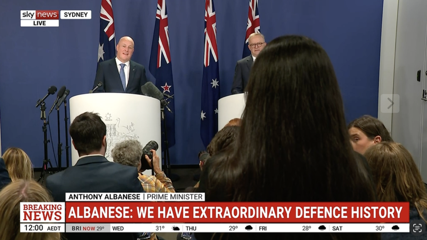 Press + questions, Sydney