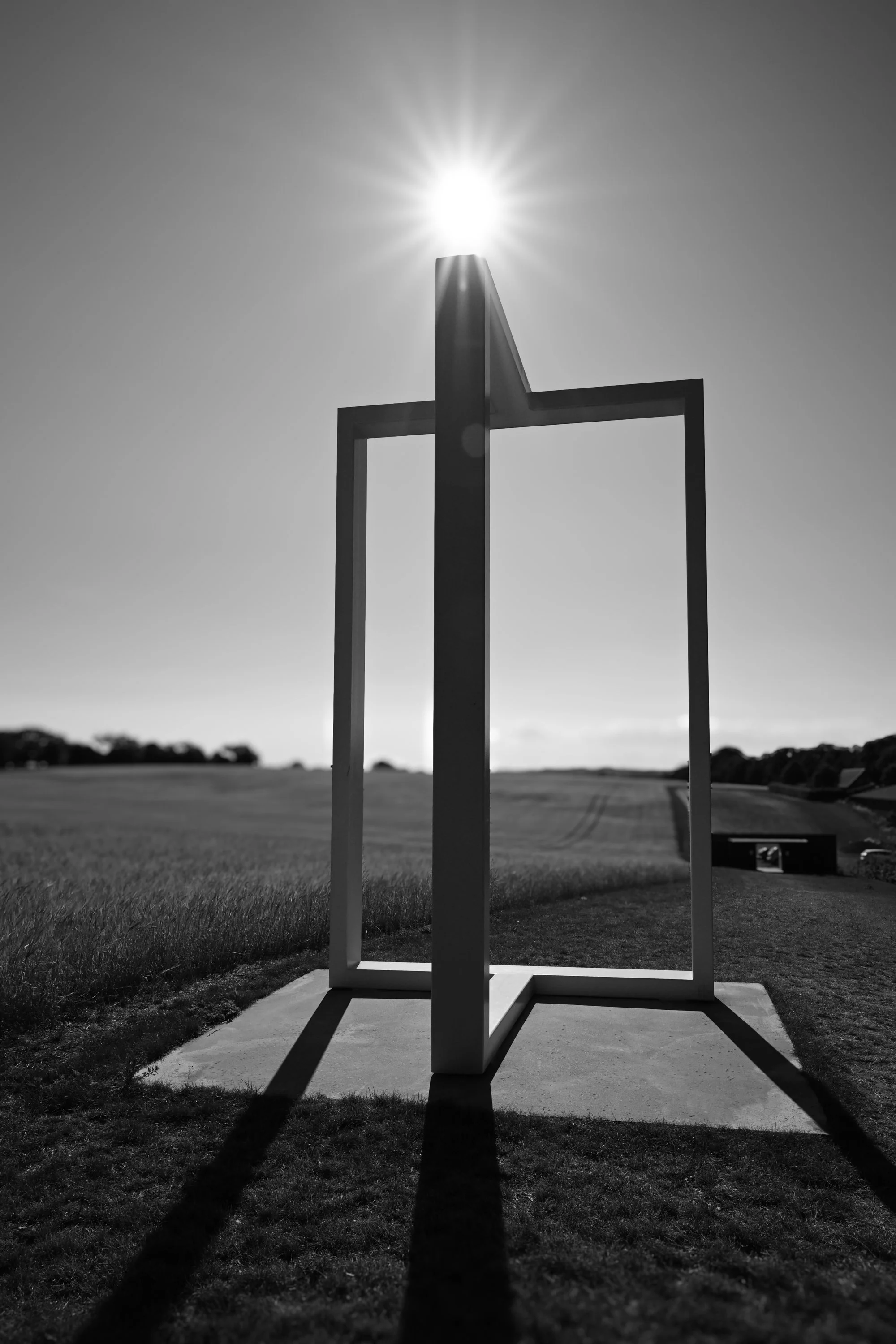 Lyckans Portar / Les Portes du Bonheur by Hubert Garnier at Kivik Art Centre, Skåne, Sweden, photographed by Sepa Sama as part of public art documentation, walking-based artistic research, architecture, landscape, sculpture, and place-based photograp