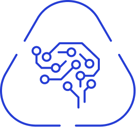 Icon of a cloud with a digital circuit inside it, representing cloud computing or technology.