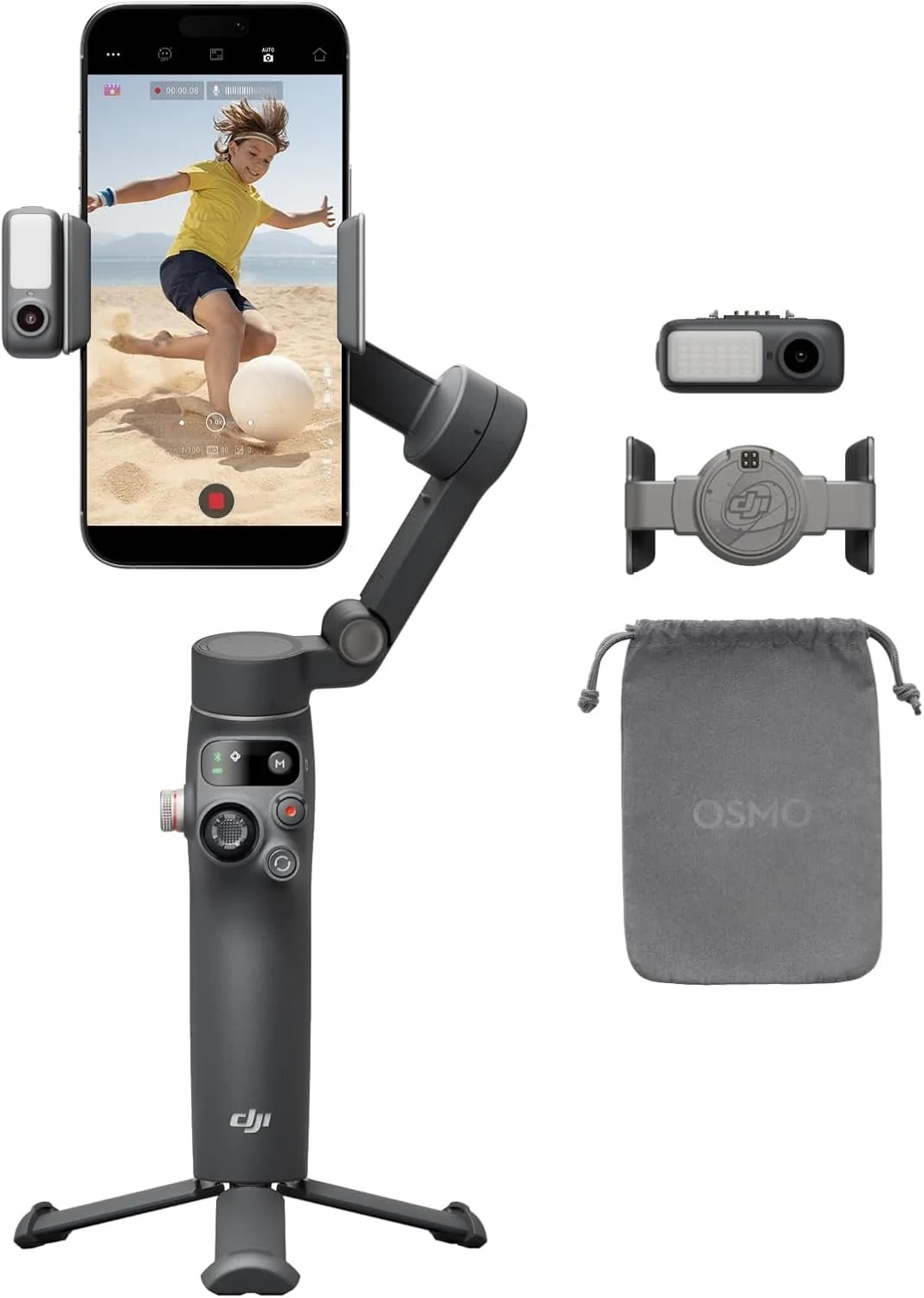 DJI Osmo Mobile 7P gimbal stabilizer for smartphones, designed for smooth, stable video recording.