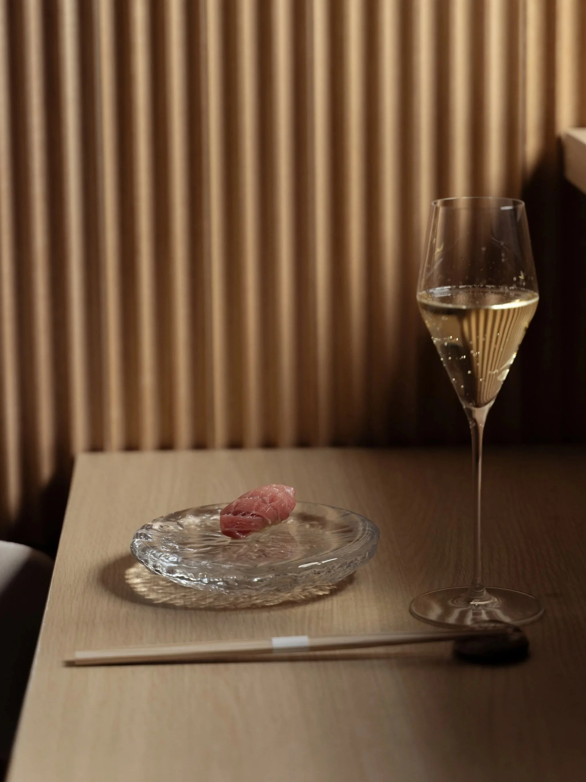 Omakase paired with wine at Sushi Sho