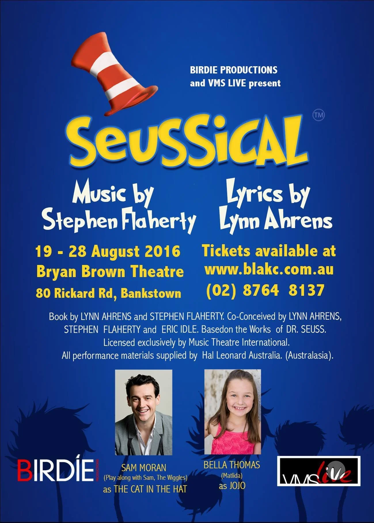 ‘Seussical the Musical’ - Birdie Production 
Co Costume Designer - Liz Franklin