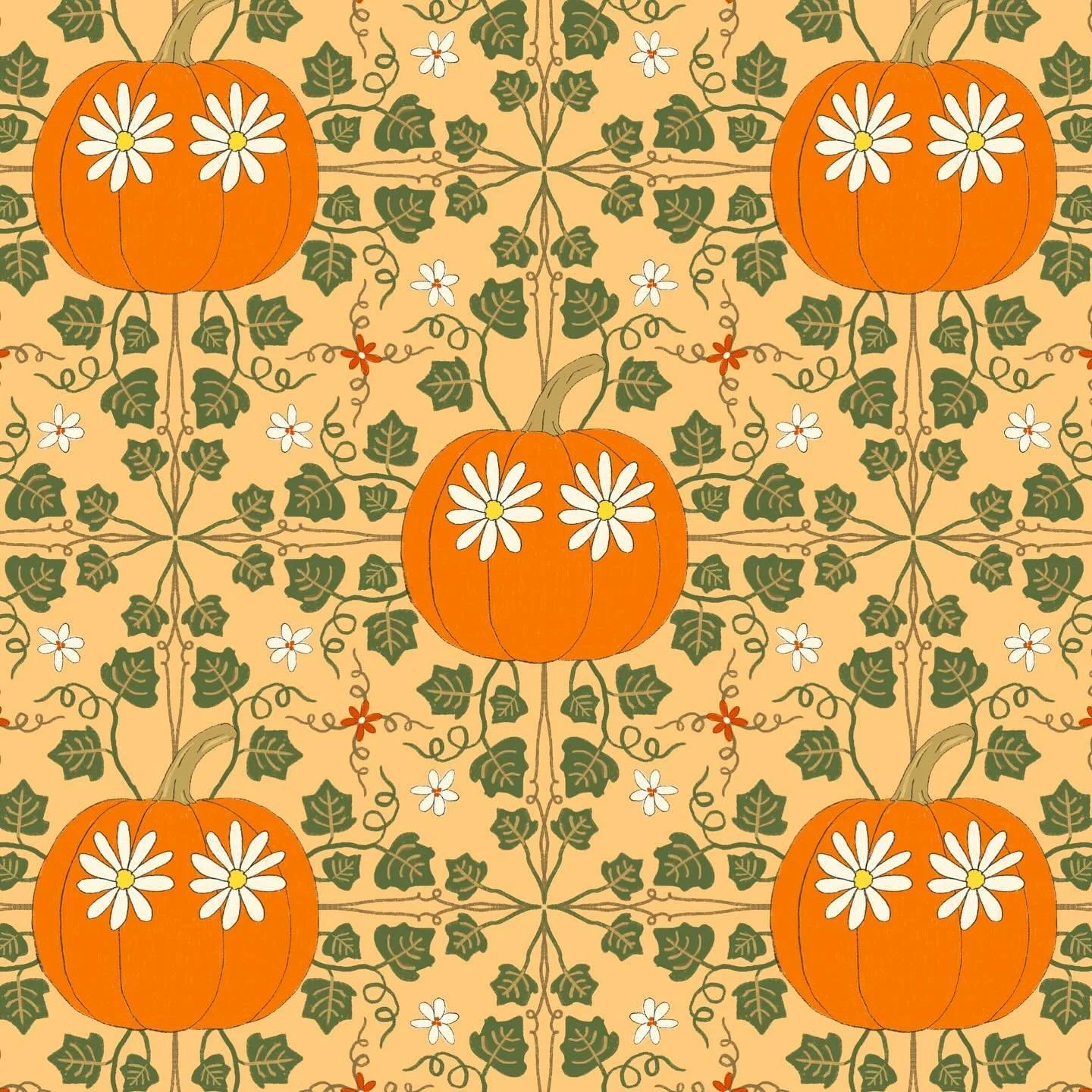Halloween on the Prairie looks like&hellip;.Cottagecore Halloween. My first @spoonflower challenge. Loving the theme - this is everything my Halloween will be this year. #spoonflowerchallenge #cottagecore #cottagecorehalloween #cottagecorehalloweench