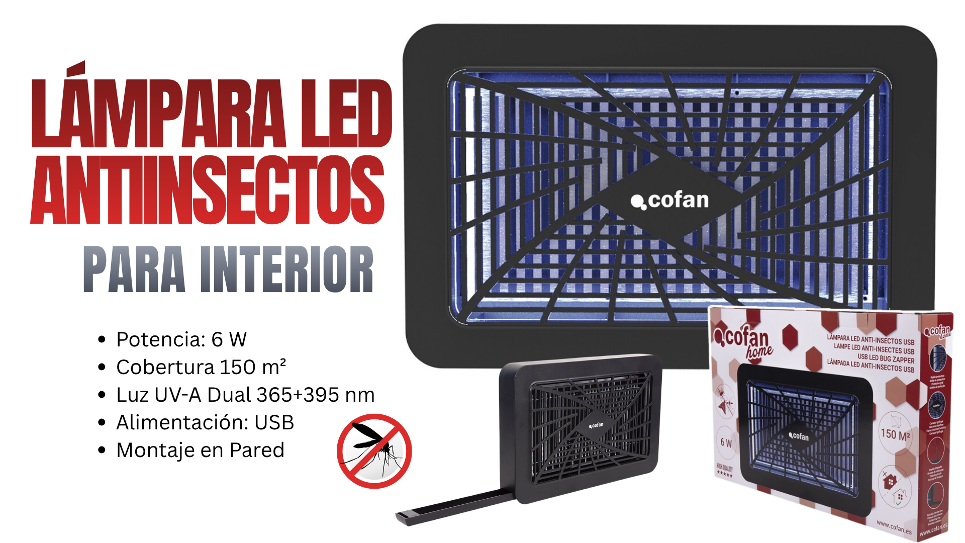 Làmpara LED Antiinsectos Interior