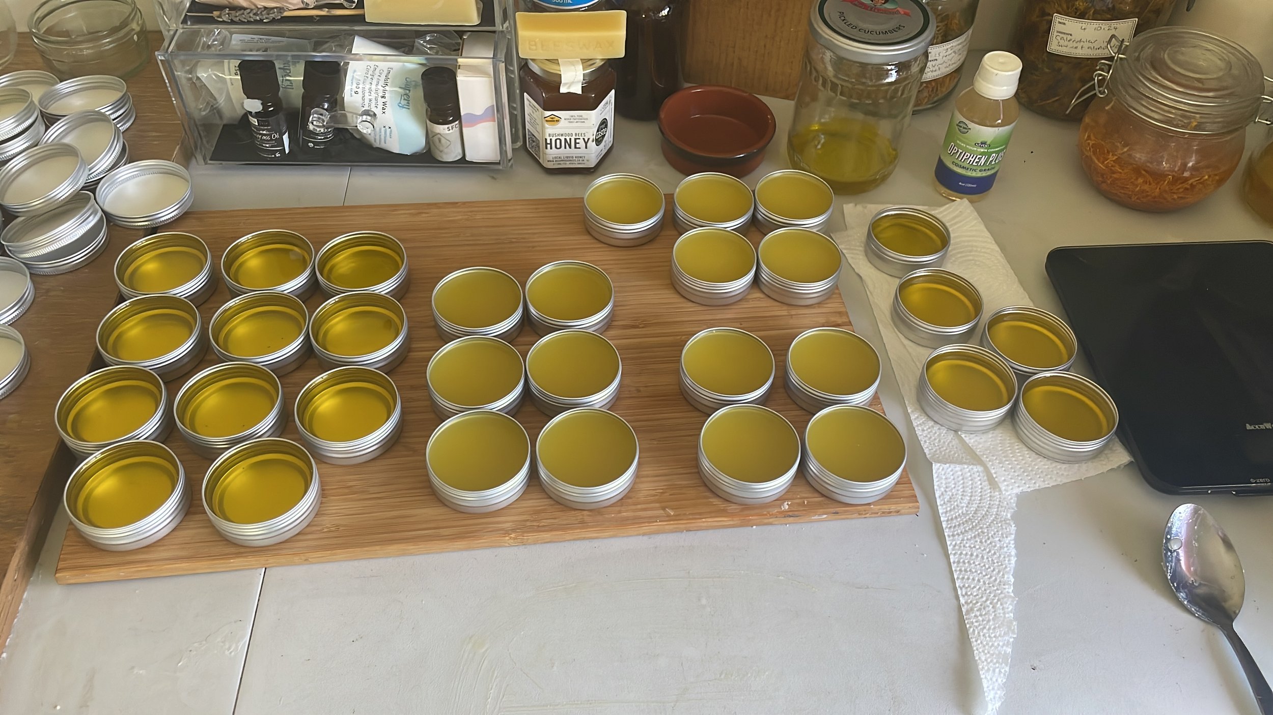 Making salves and balms 