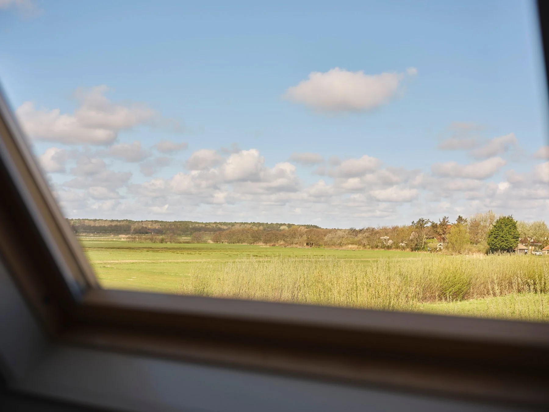 Uitzicht op het wad vanuit de slaapkamer