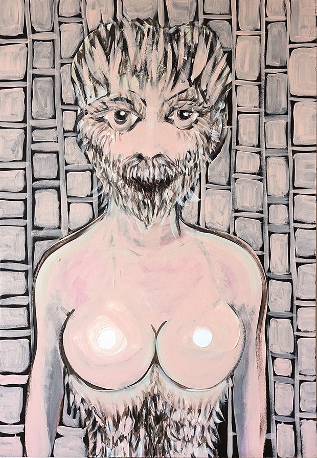 Hairy Beauty I 70 x 100 cm I Acryl auf Karton I 2019