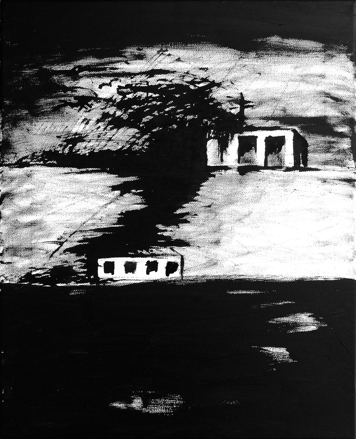 o.T. I 40 x 50 cm I Acryl und Tusche auf Leinwand I 2014