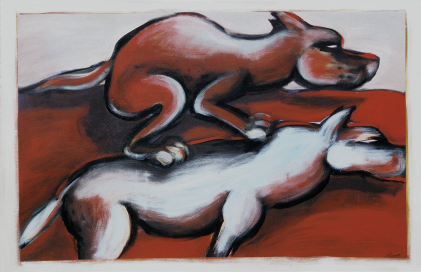 Hoppe Hoppe Reiter l 200 x 130 cm l Acryl auf Leinwand I 2001