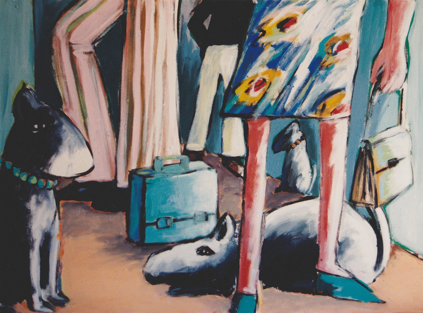 Warten 130 x 95 cm l Acryl auf Leinwand I 1995