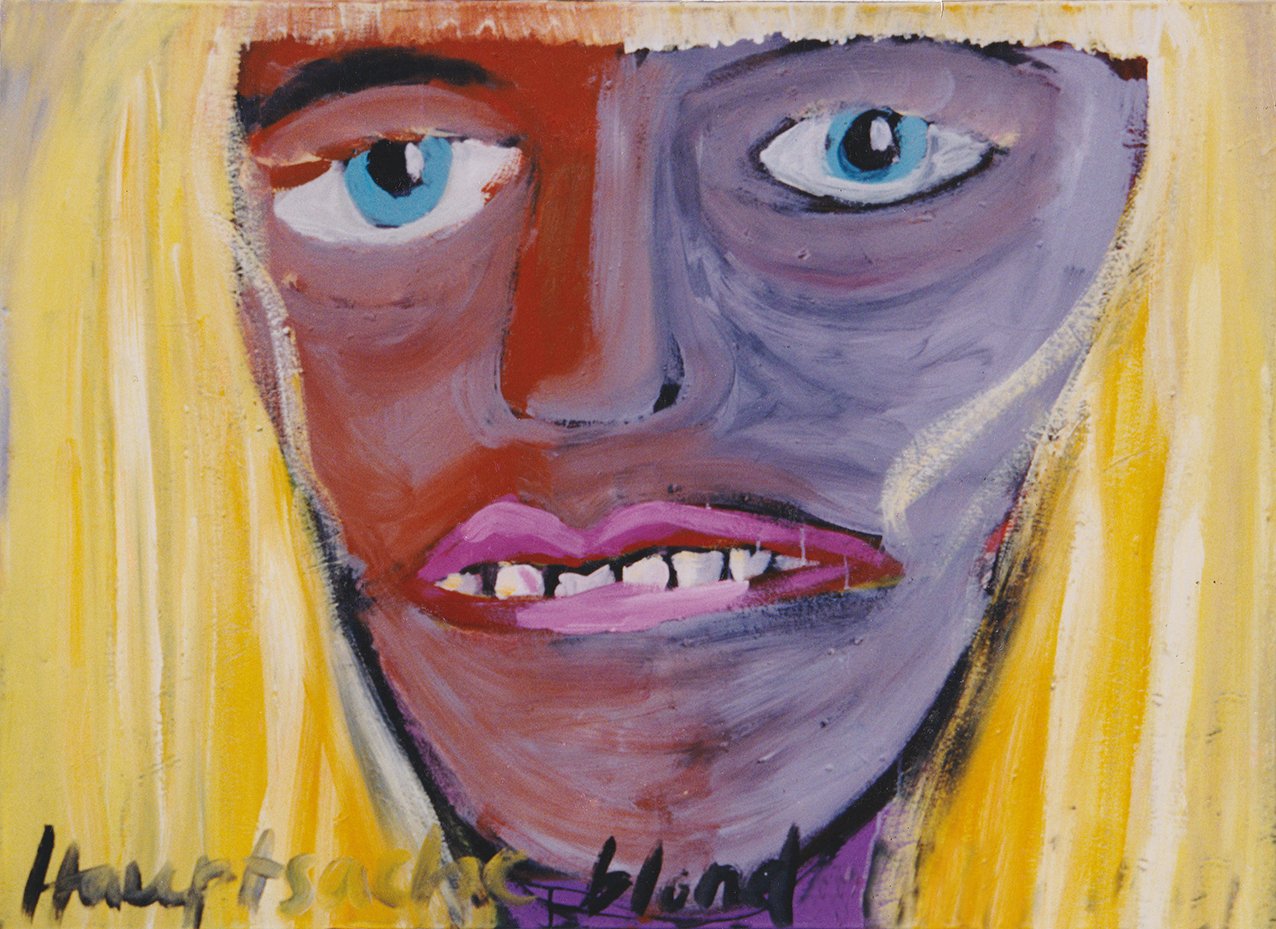 Hauptsache Blond l 110 x 85 cm l Acryl auf Leinwand I 1998