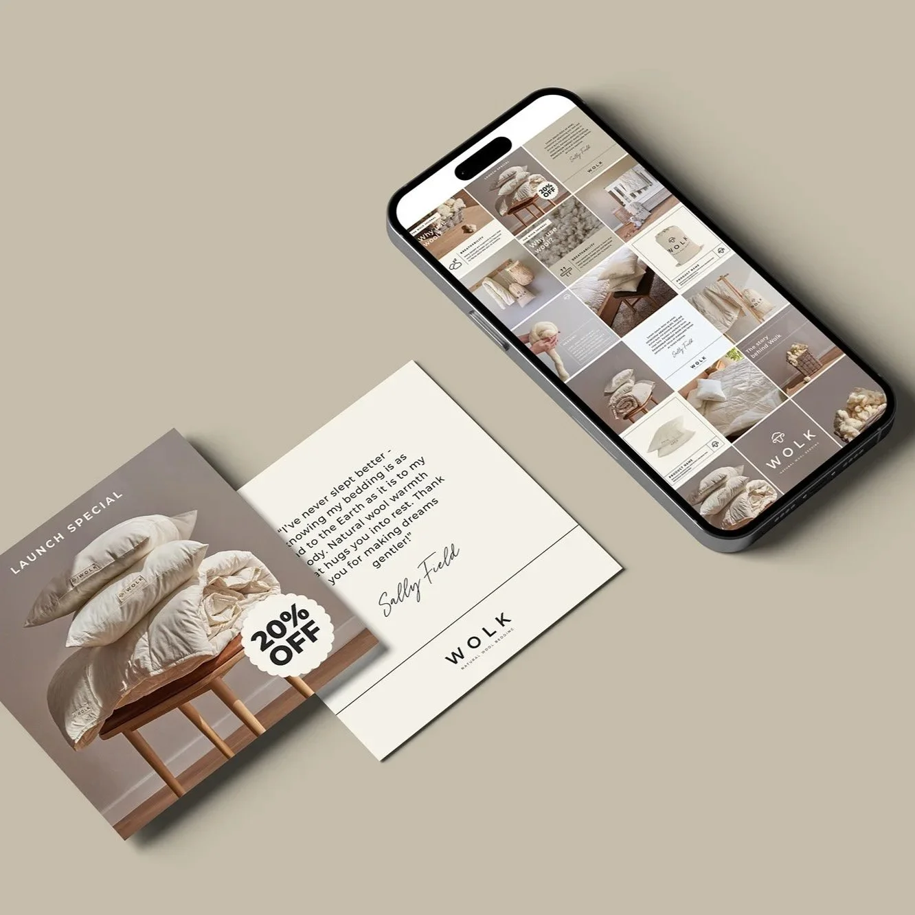 Wolk socials brand collateral