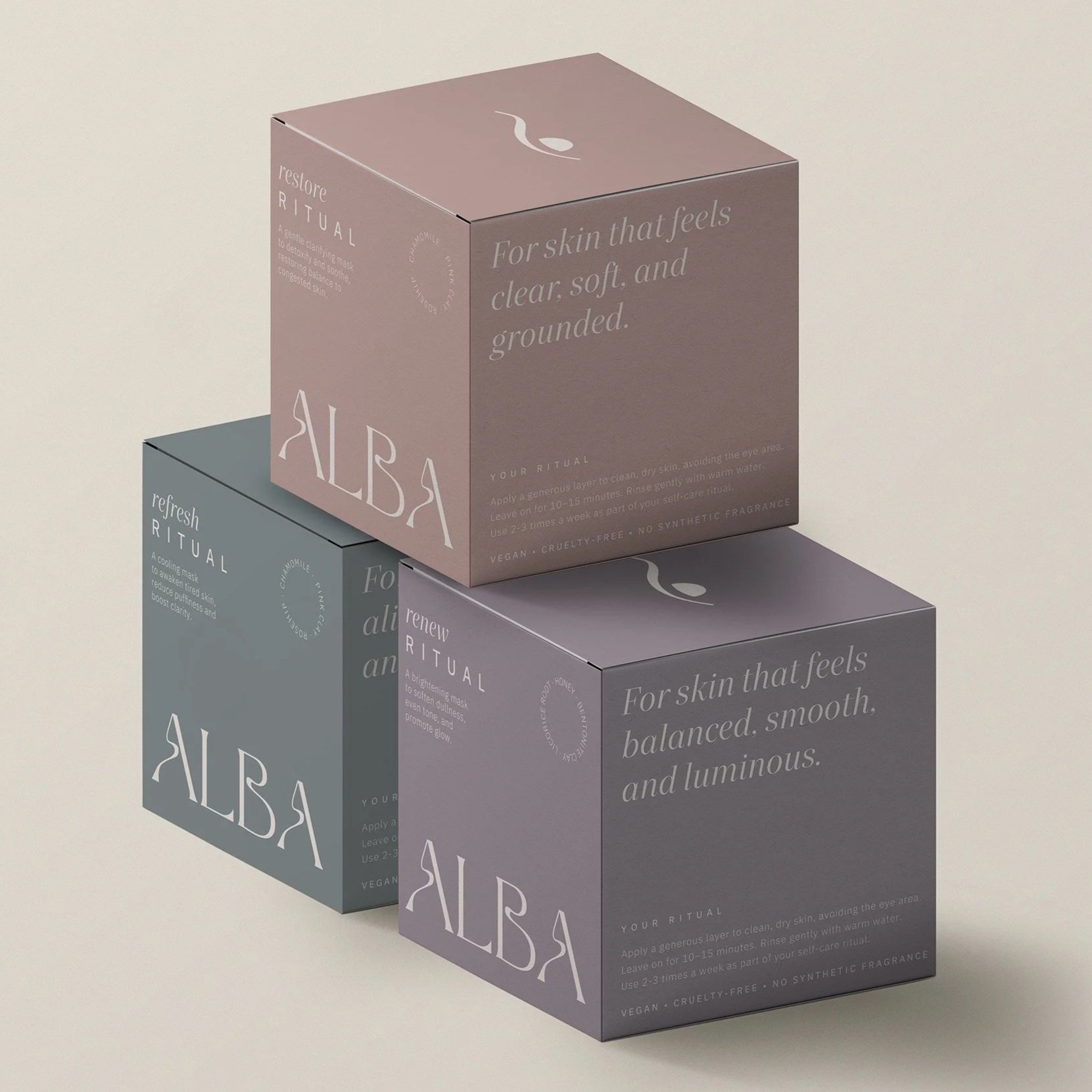 ALBA skincare packaging