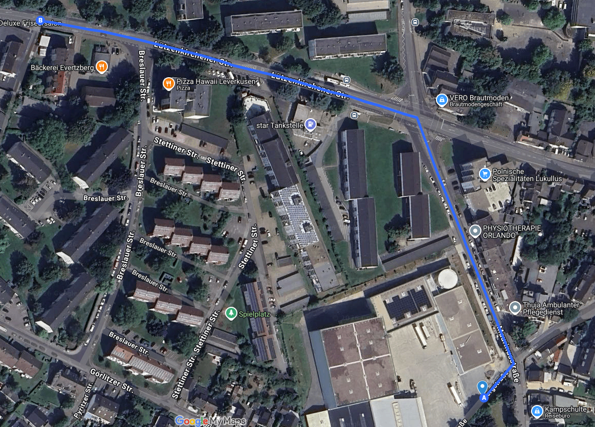 Neuer Anfahrtsweg über die Lützenkirchener Straße.